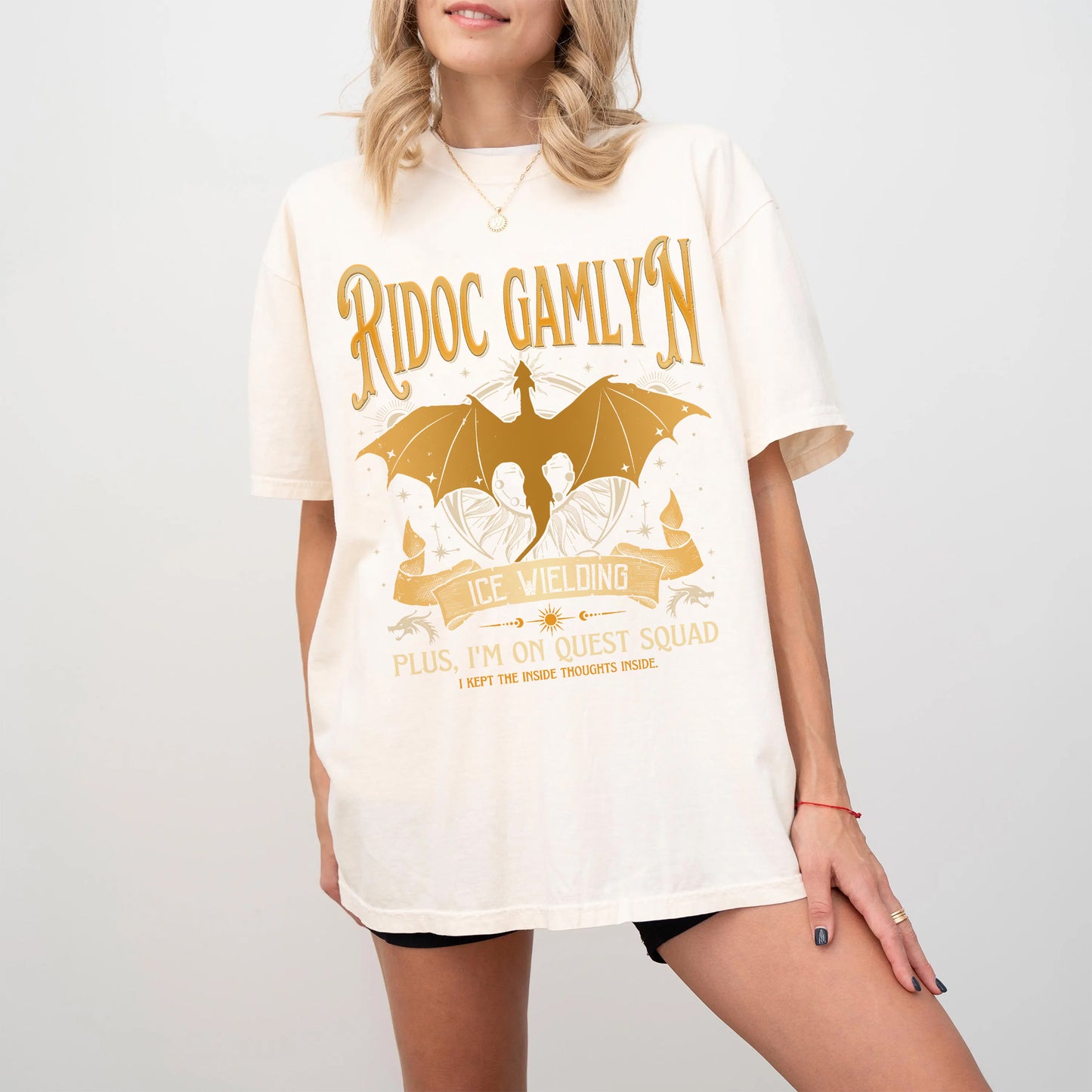 Quest Squad Comfort Colors Graphic Tee – Ice Wielding Dragon