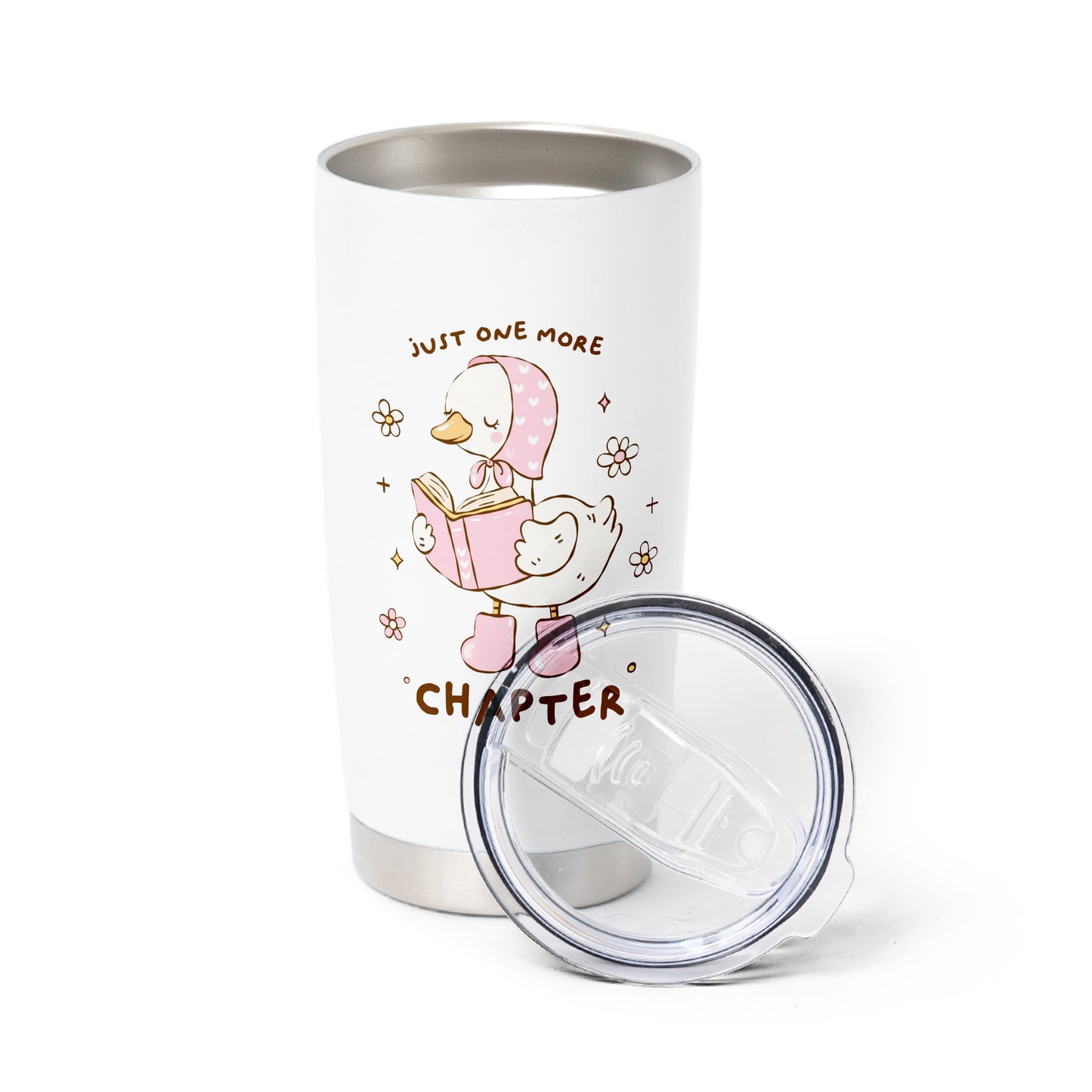 Just One More Chapter Duck Tumbler