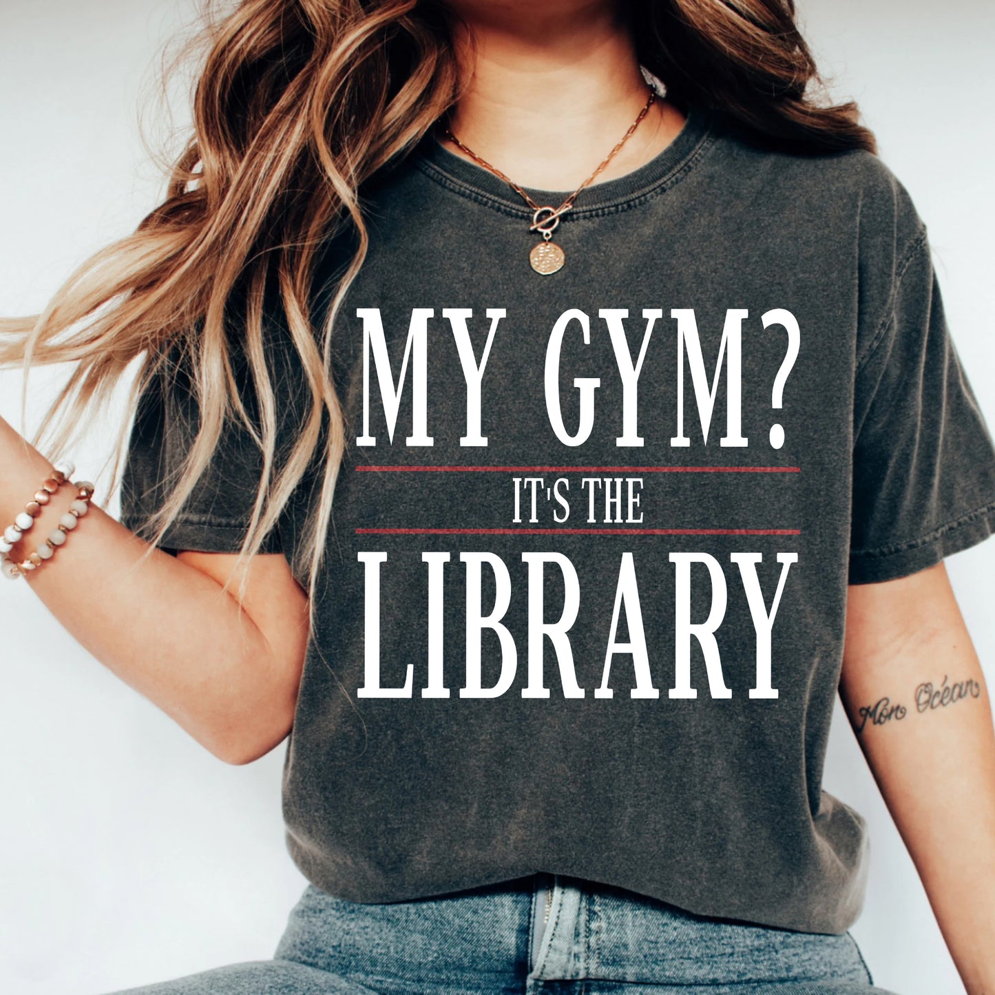 Library Is My Gym Comfort Colors T-Shirt