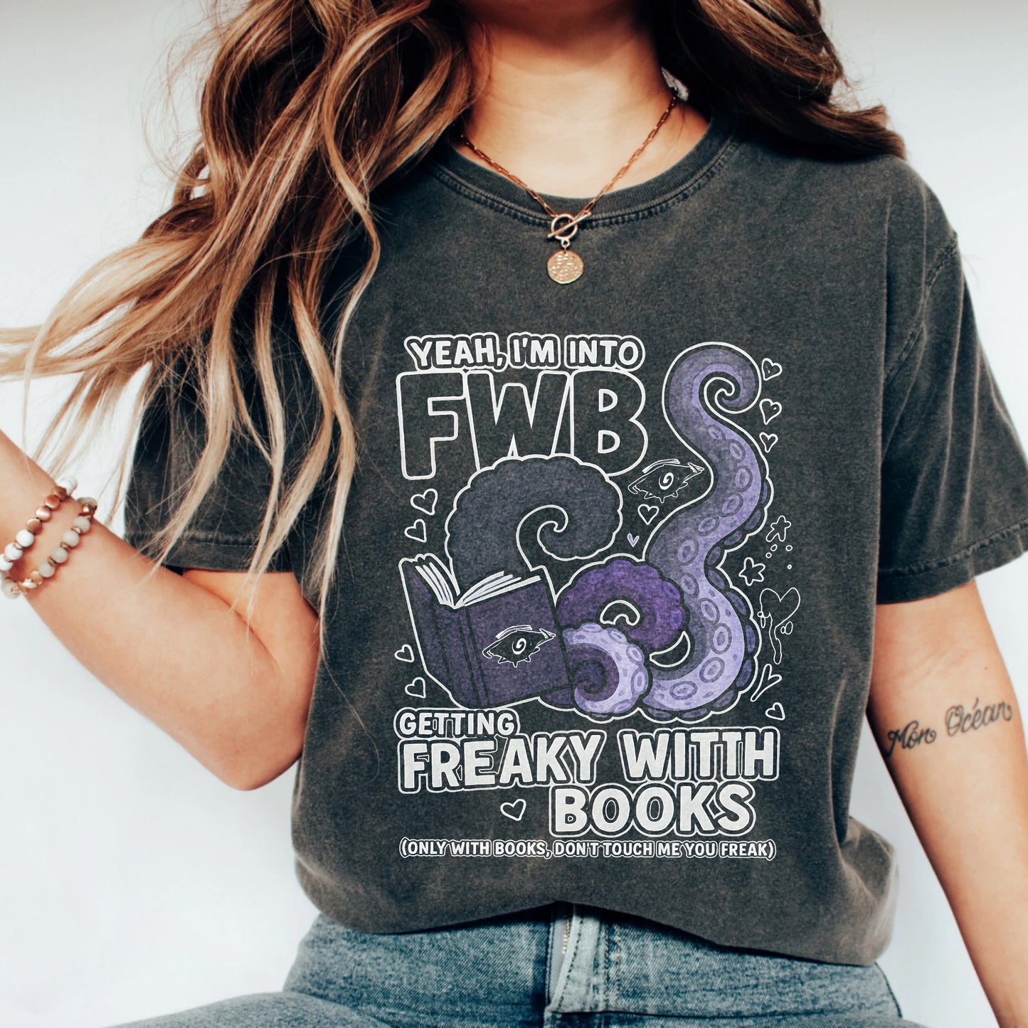 Freaky With Books Comfort Colors Graphic Tee