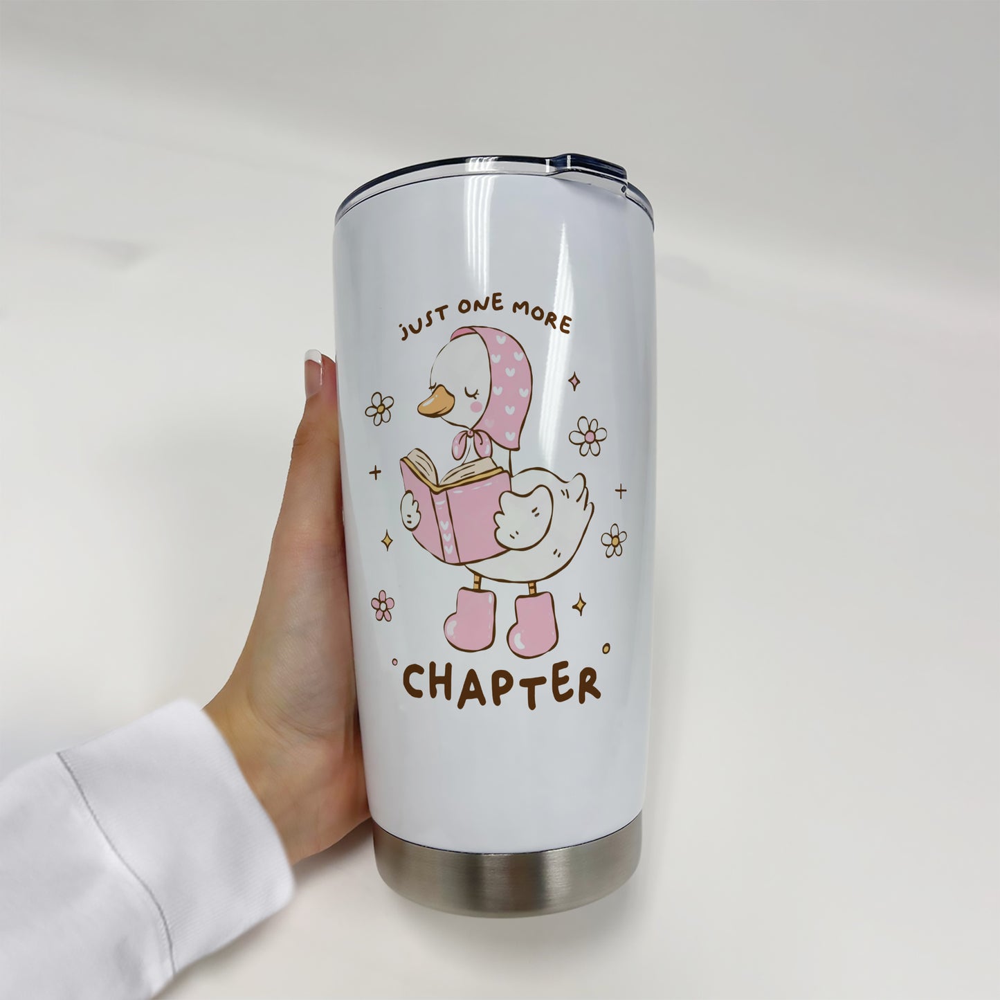 Just One More Chapter Duck Tumbler