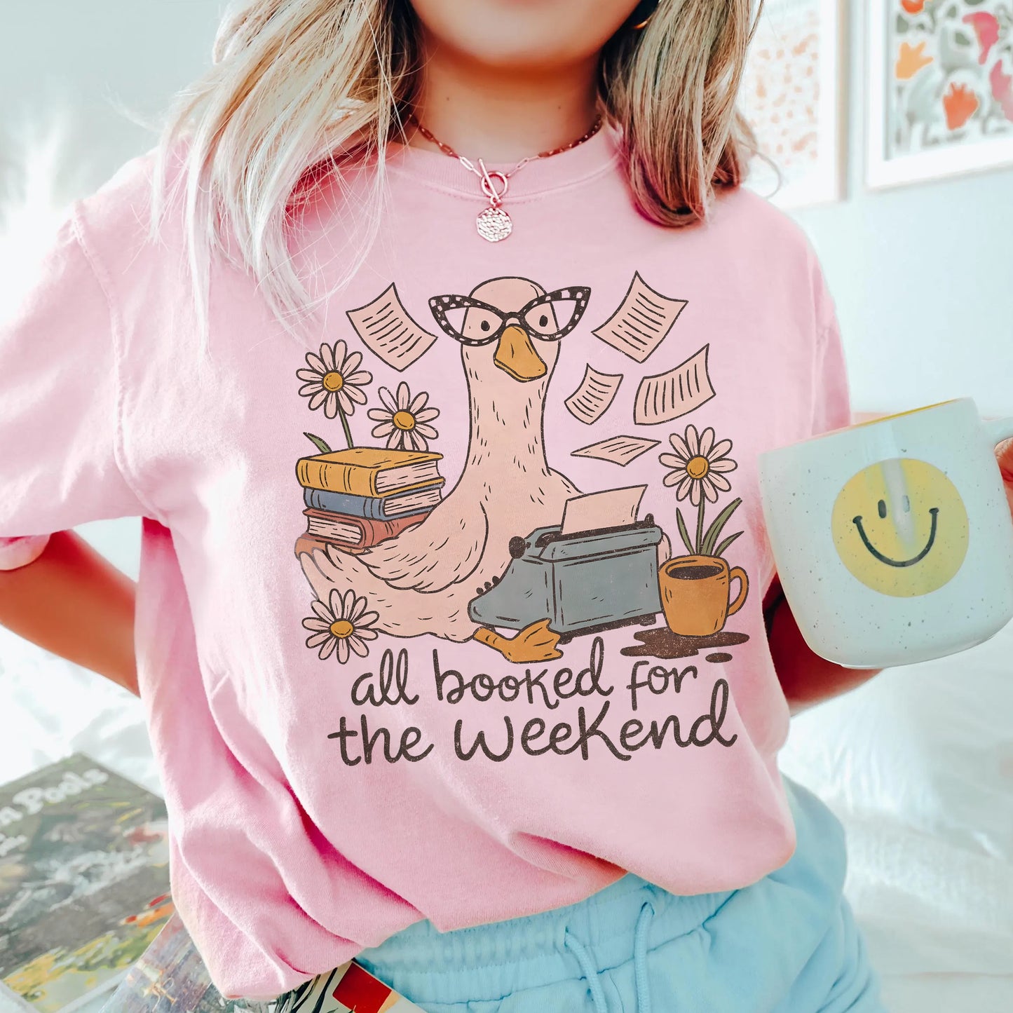 Weekend Book Goose Comfort Colors T-Shirt
