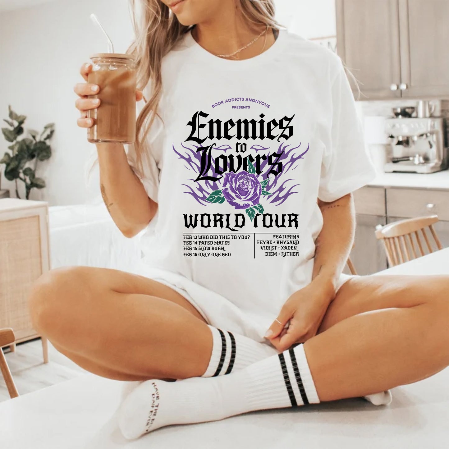 Enemies to Lovers Tour T-Shirt | Bookish Romance Oversized Tee