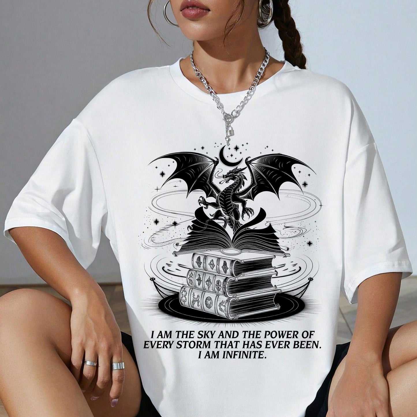 Dragon Fantasy Book Lover T-Shirt