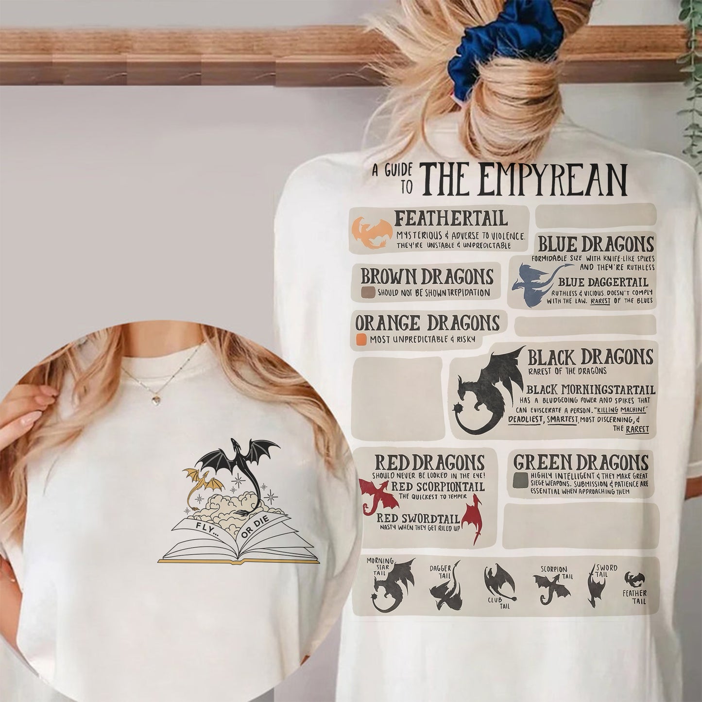 Empyrean Dragon Guide T-Shirt | Fourth Wing Fantasy Tee