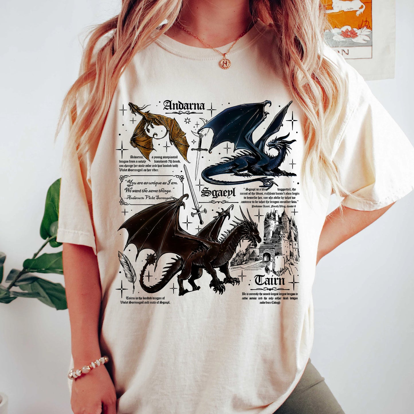 Empyrean Dragons T-Shirt | Fourth Wing Fantasy Tee