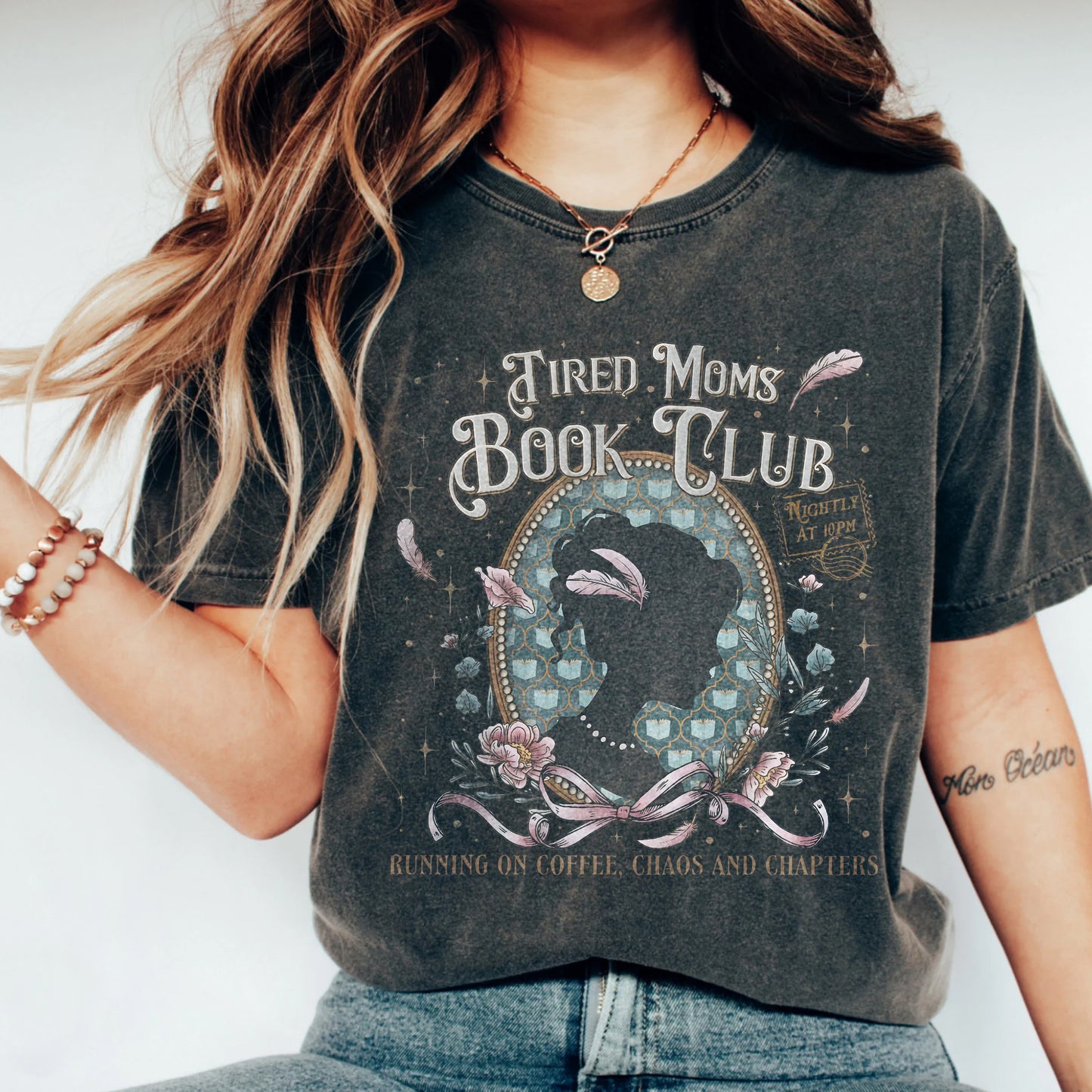Tired Moms Book Club Comfort Colors T-Shirt – Cozy Reading Tee