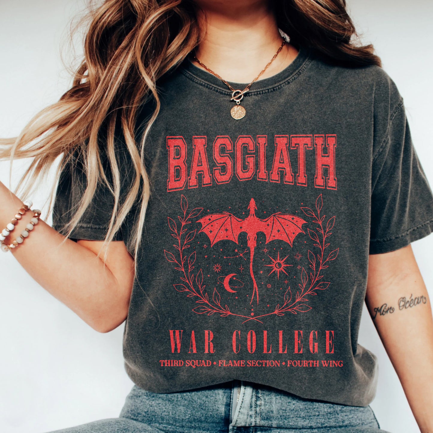 Basgiath War College T-Shirt – Fourth Wing Inspired