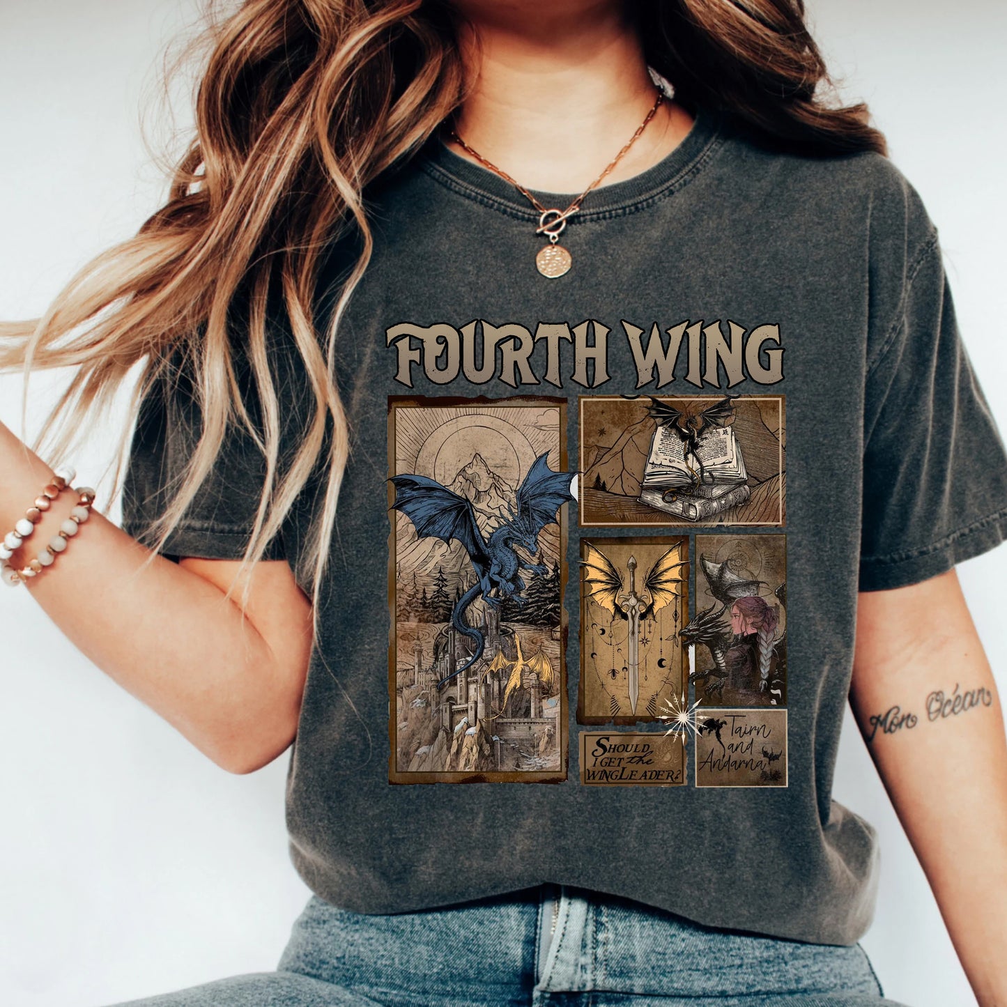 Fourth Wing Comic Panel T-Shirt