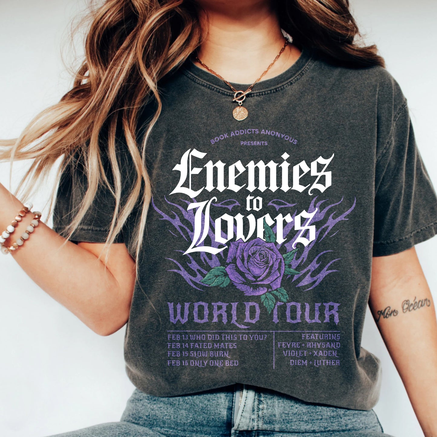 Enemies to Lovers Tour T-Shirt | Bookish Romance Oversized Tee