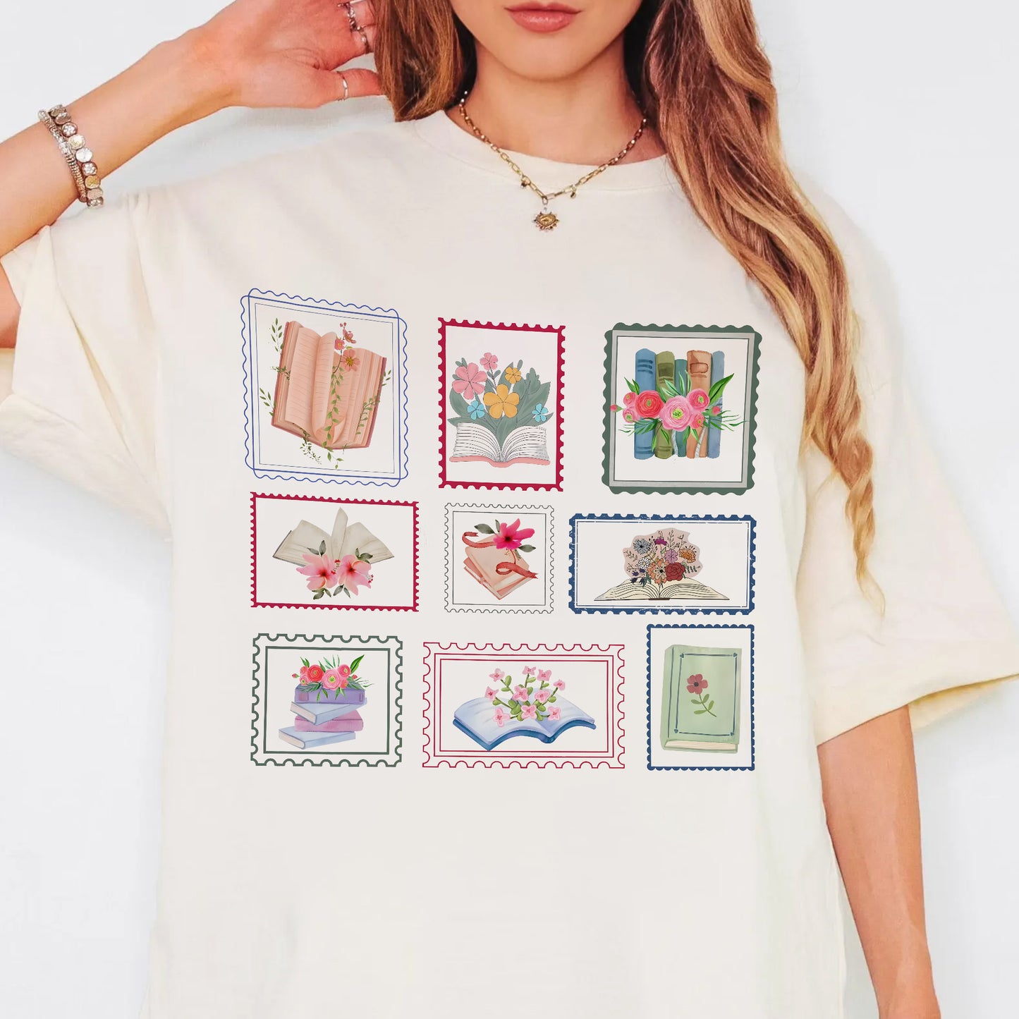 Floral Book Lover Comfort Colors Graphic Tee