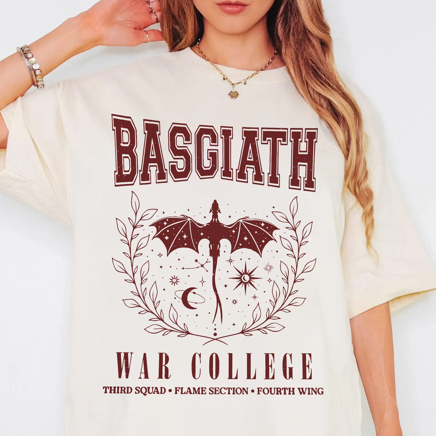 Basgiath War College T-Shirt – Fourth Wing Inspired