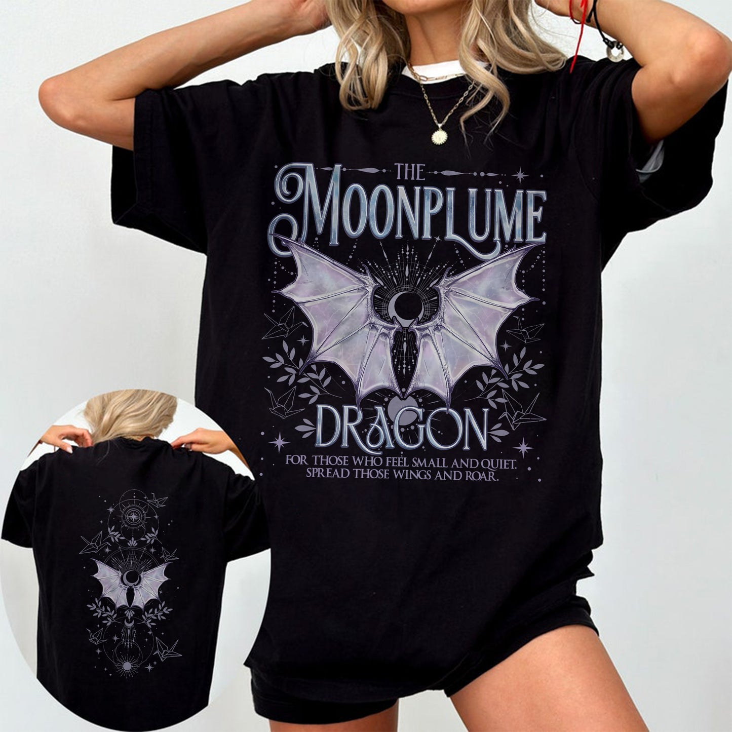 Moonplume Dragon Comfort Colors Tee – Soft Fantasy Aesthetic