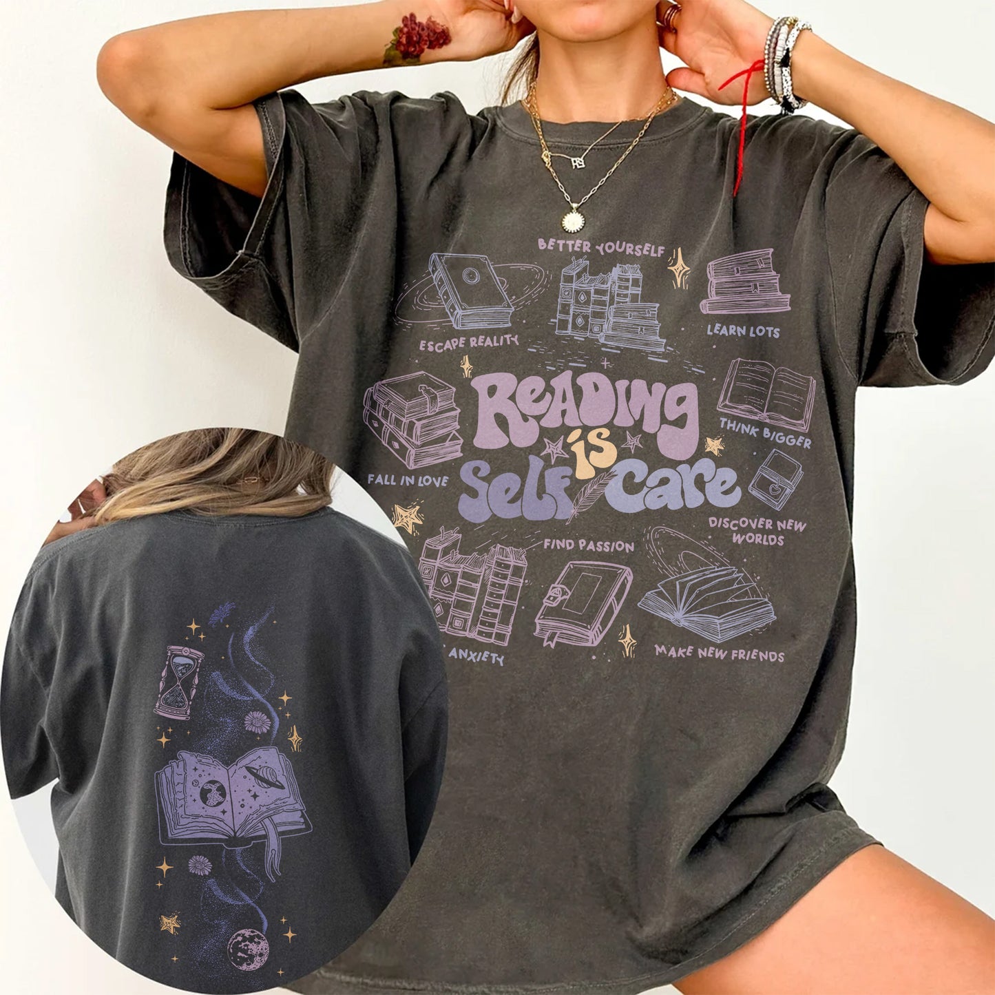 Reading Is Self Care Comfort Colors Tee – Soft Pastel Bookish Vibes