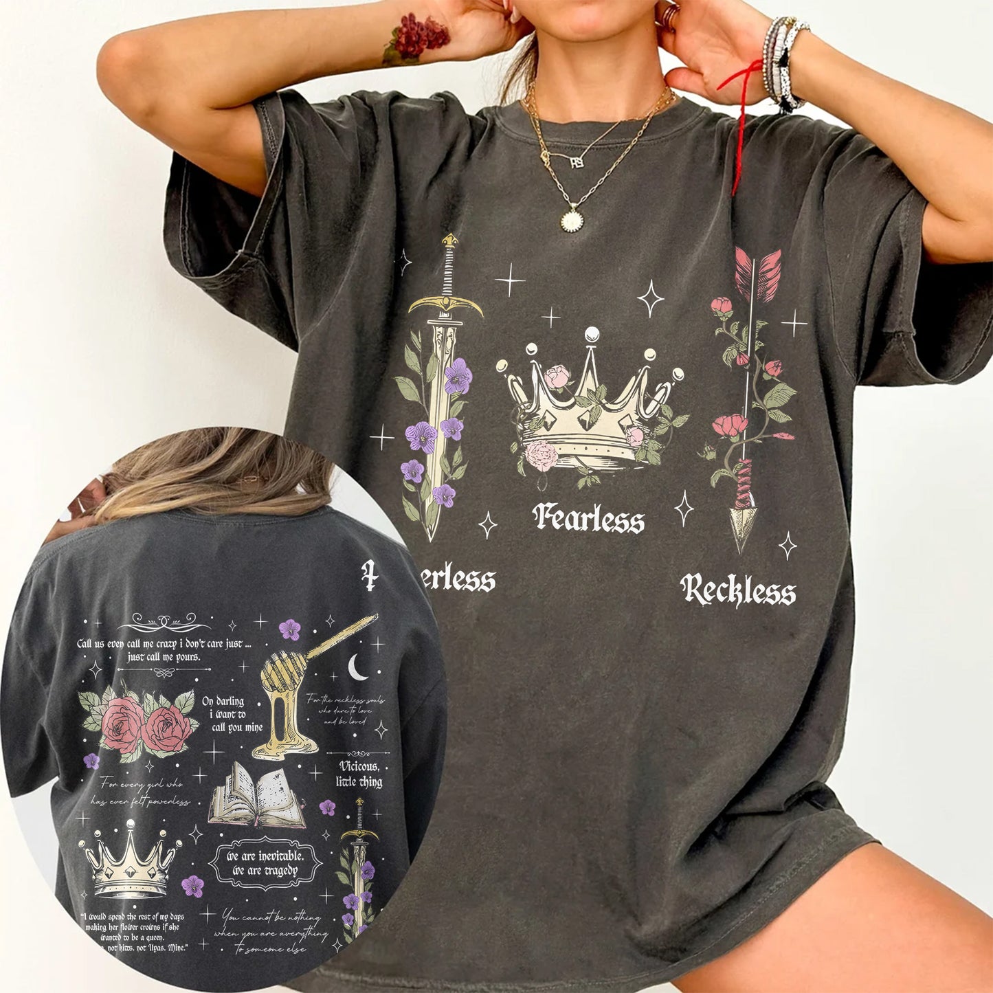 Fearless Trope Comfort Colors Tee – Powerless. Fearless. Reckless.