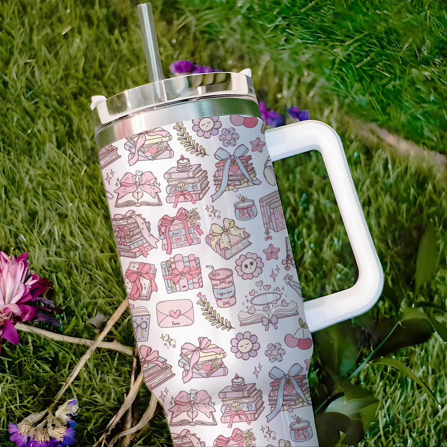 Pastel Bookish Tumbler