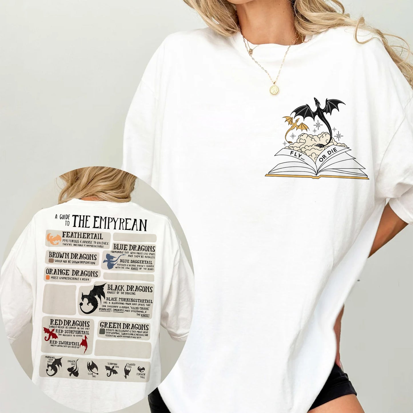 Empyrean Dragon Guide T-Shirt | Fourth Wing Fantasy Tee