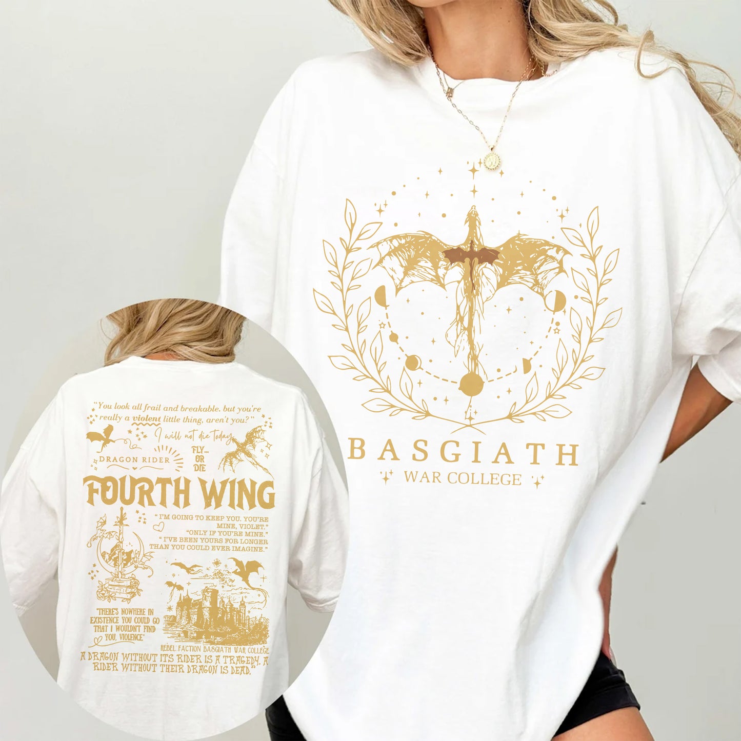 Basgiath War College T-Shirt | Fourth Wing Fantasy Tee
