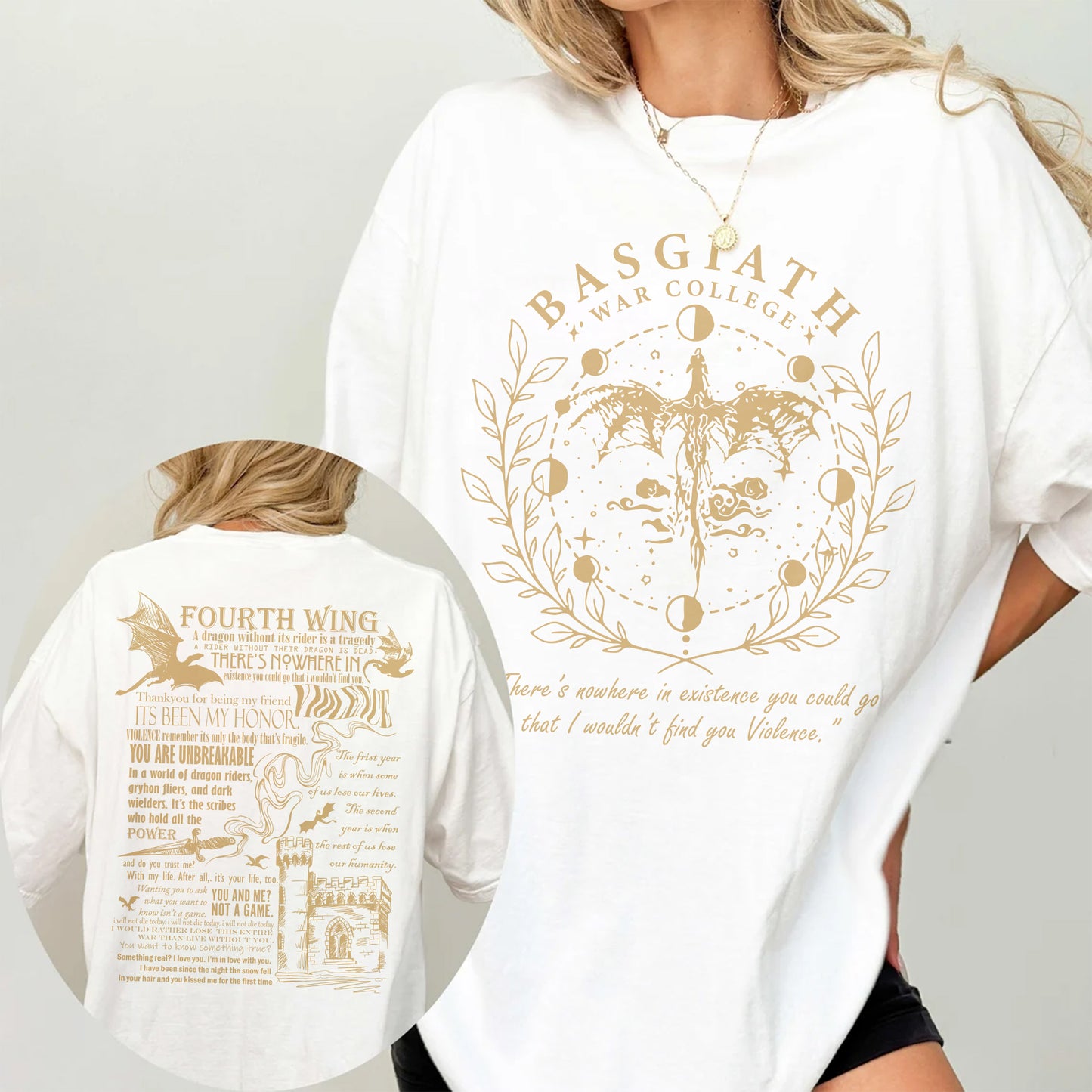 Basgiath War College T-Shirt | Fourth Wing Fantasy Tee