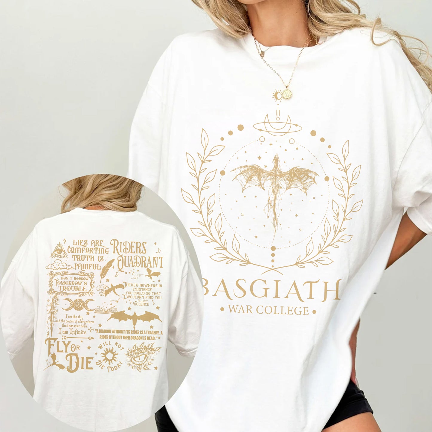 Basgiath War College T-Shirt | Fourth Wing Fantasy Tee