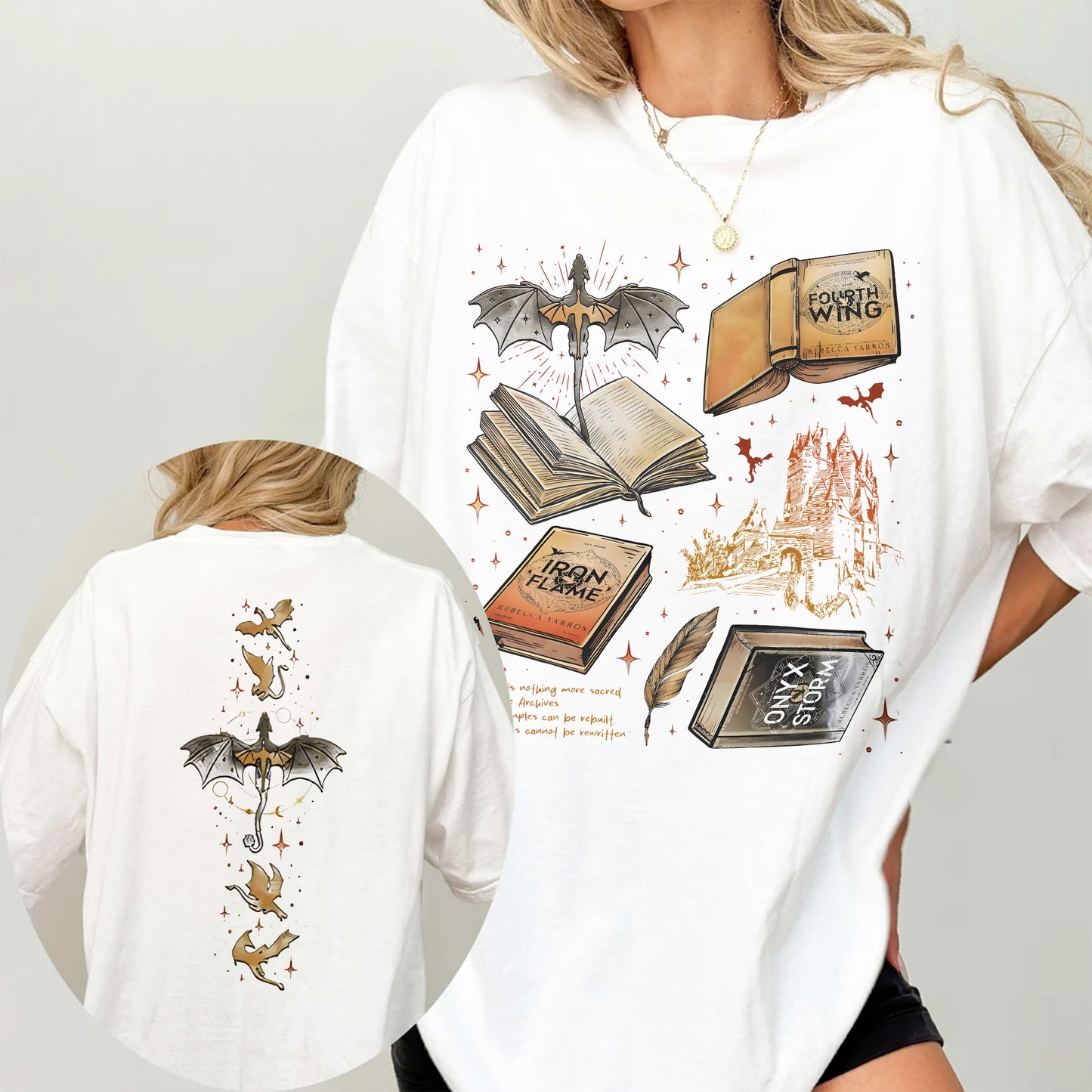Fourth Wing Comfort Colors Graphic Tee – Bookish Dragon Fantasy