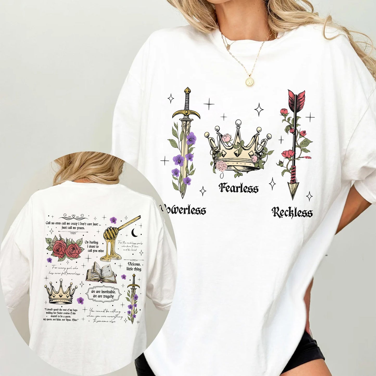 Fearless Trope Comfort Colors Tee – Powerless. Fearless. Reckless.