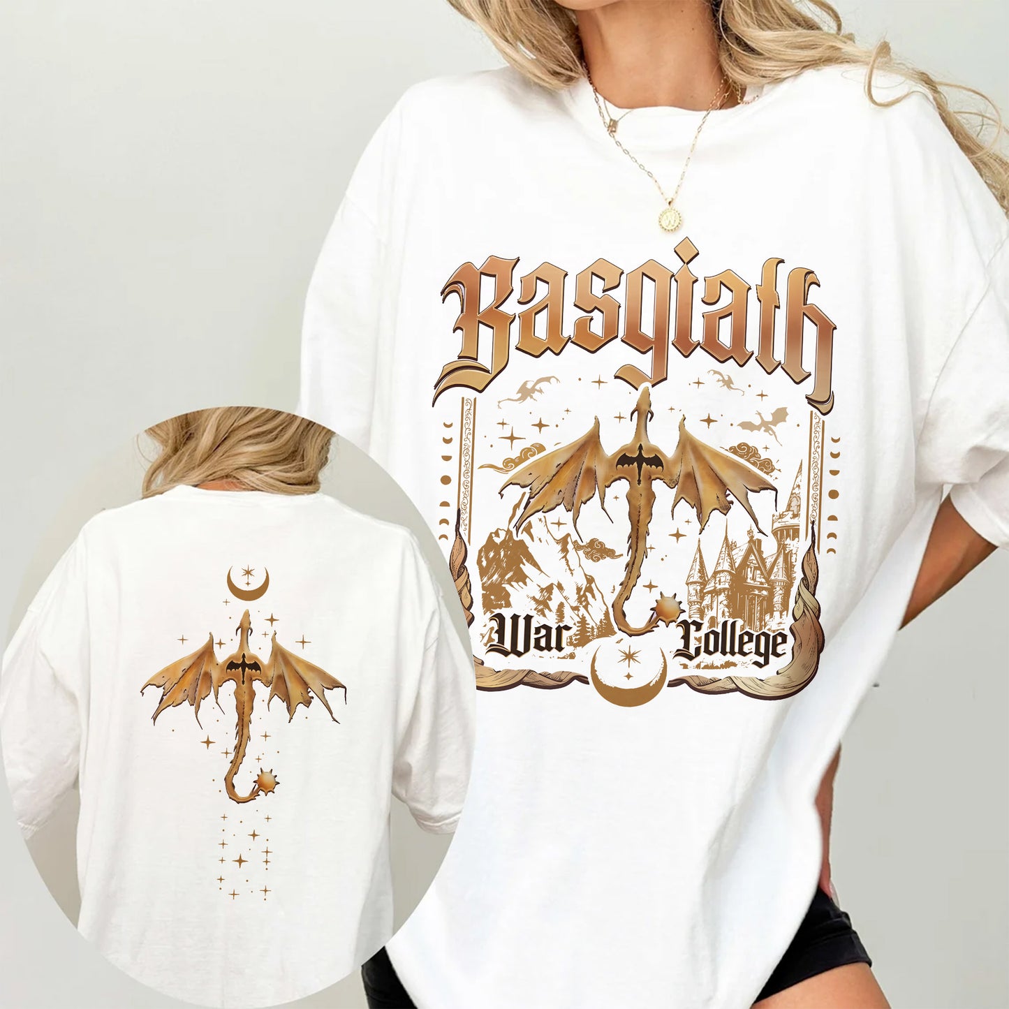 Basgiath War College Comfort Colors T-Shirt – Golden Dragon Design
