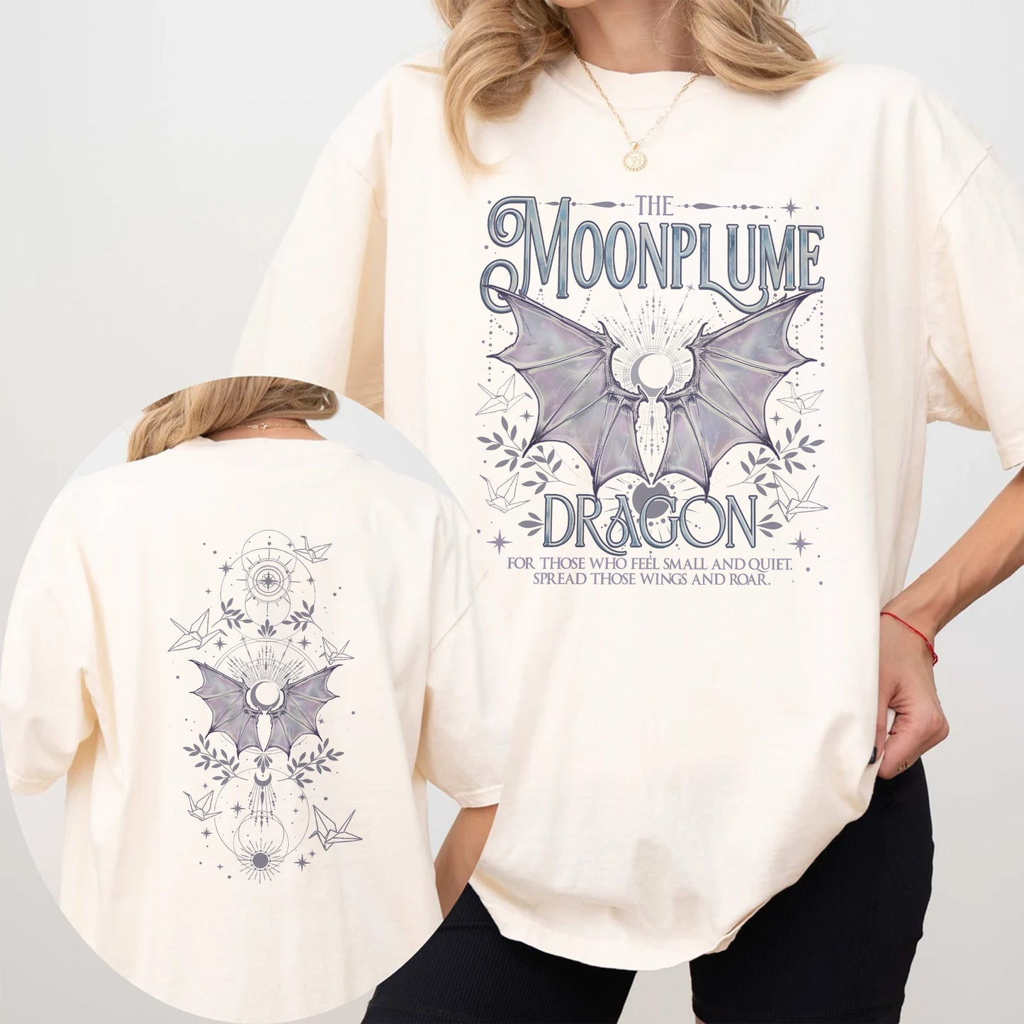 Moonplume Dragon Comfort Colors Tee – Soft Fantasy Aesthetic