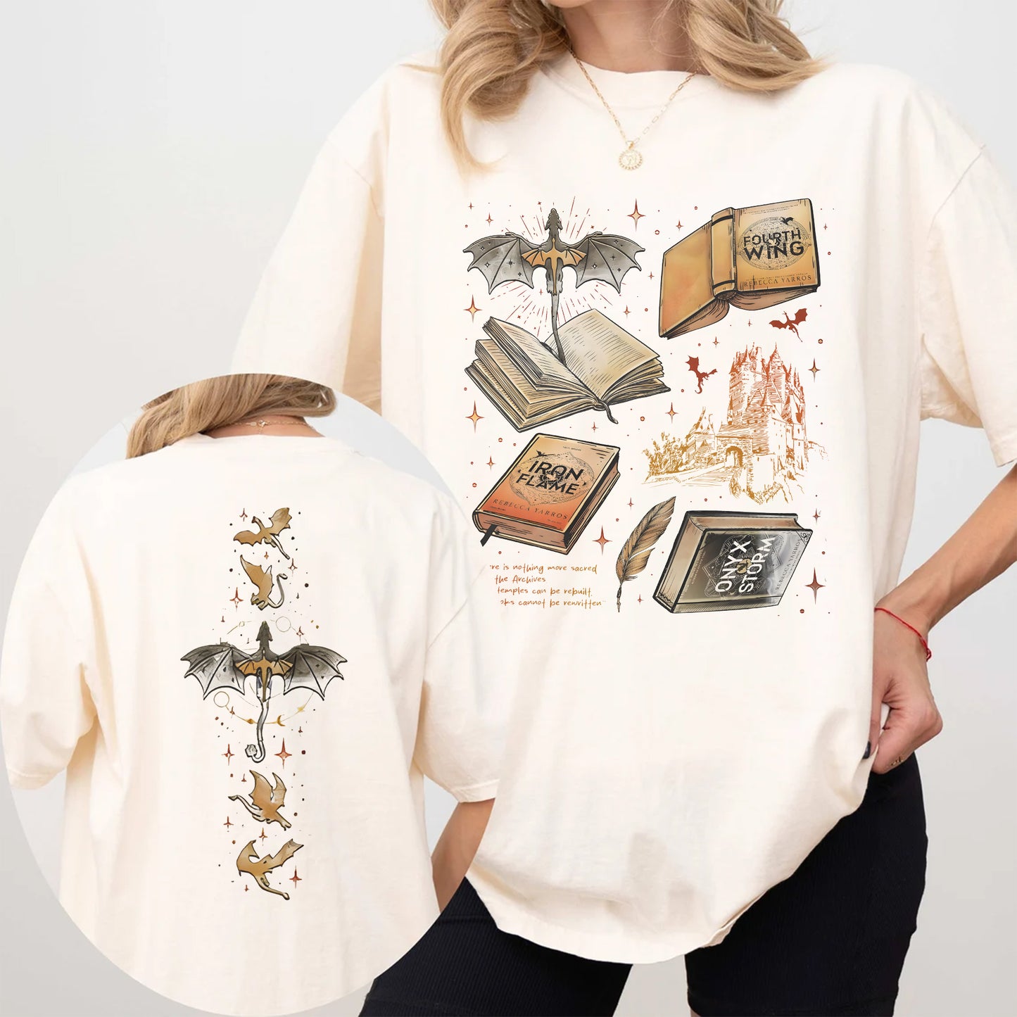 Fourth Wing Comfort Colors Graphic Tee – Bookish Dragon Fantasy