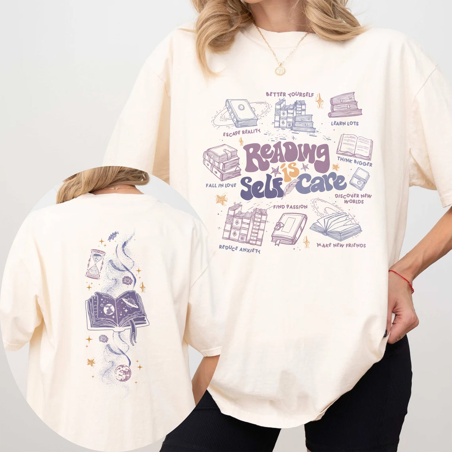 Reading Is Self Care Comfort Colors Tee – Soft Pastel Bookish Vibes