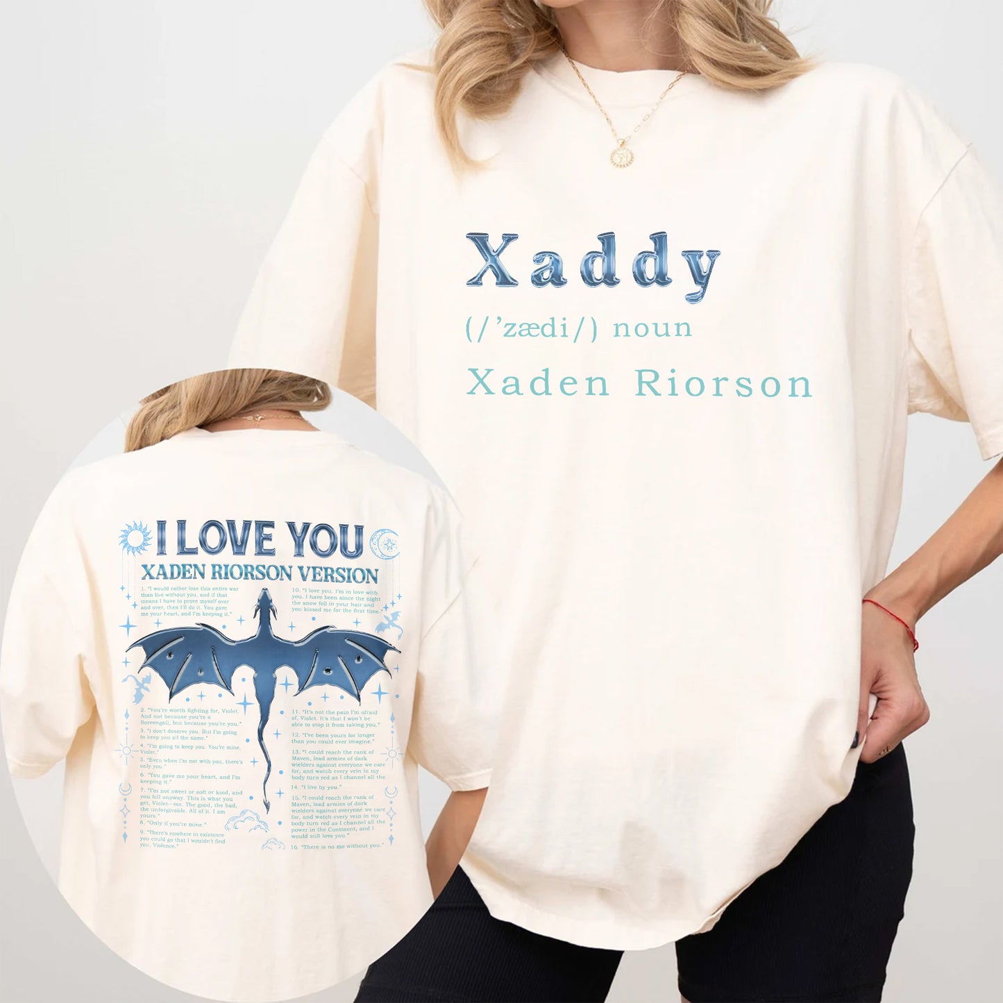 Xaden Riorson Comfort Colors T-Shirt – Xaddy & I Love You Design