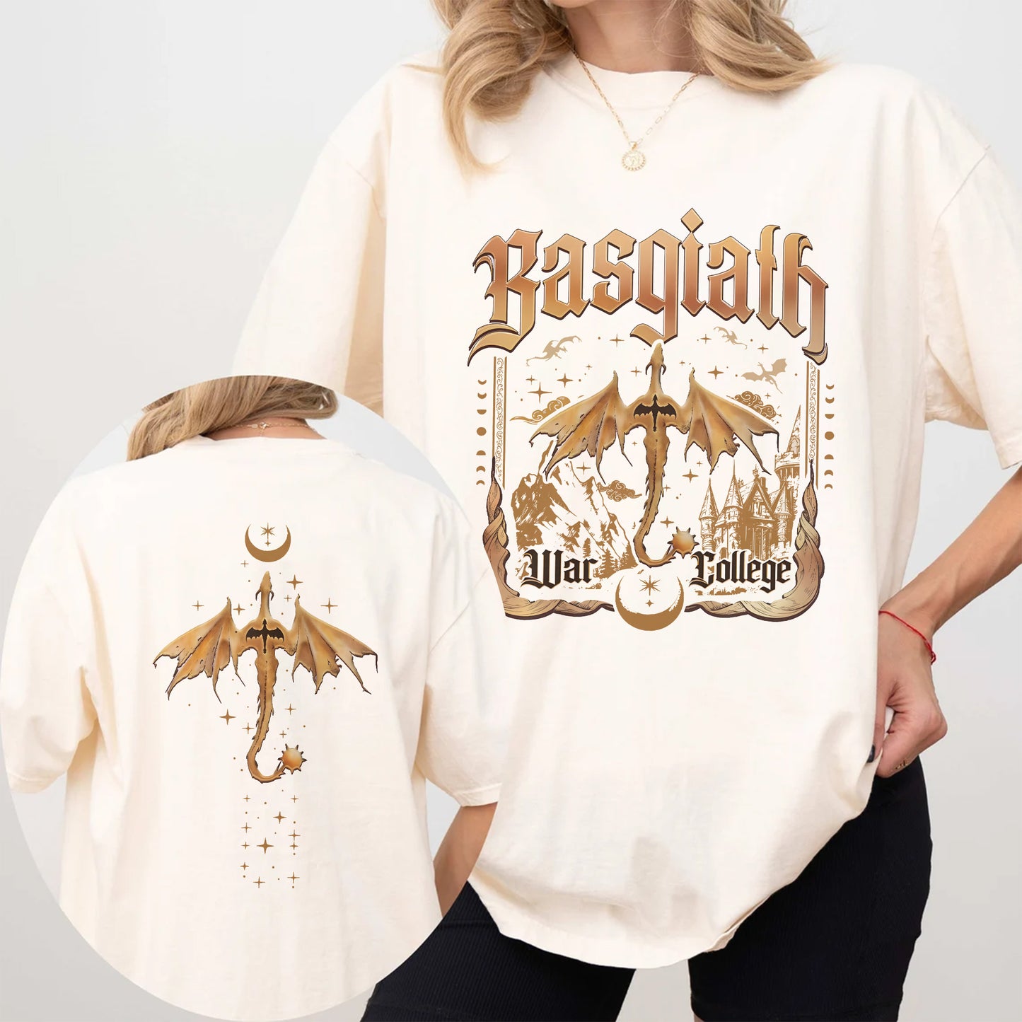Basgiath War College Comfort Colors T-Shirt – Golden Dragon Design