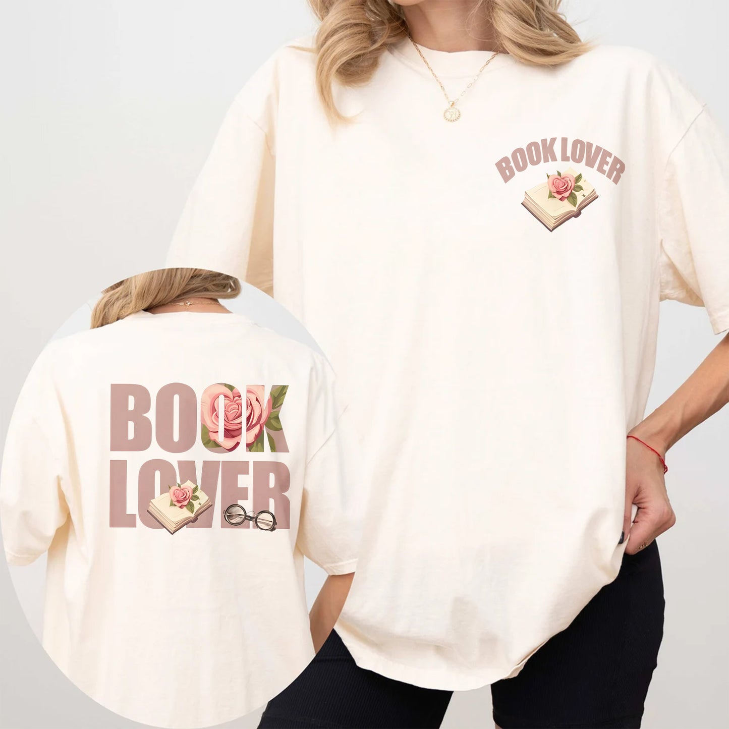 Book Lover Floral Comfort Colors Graphic Tee