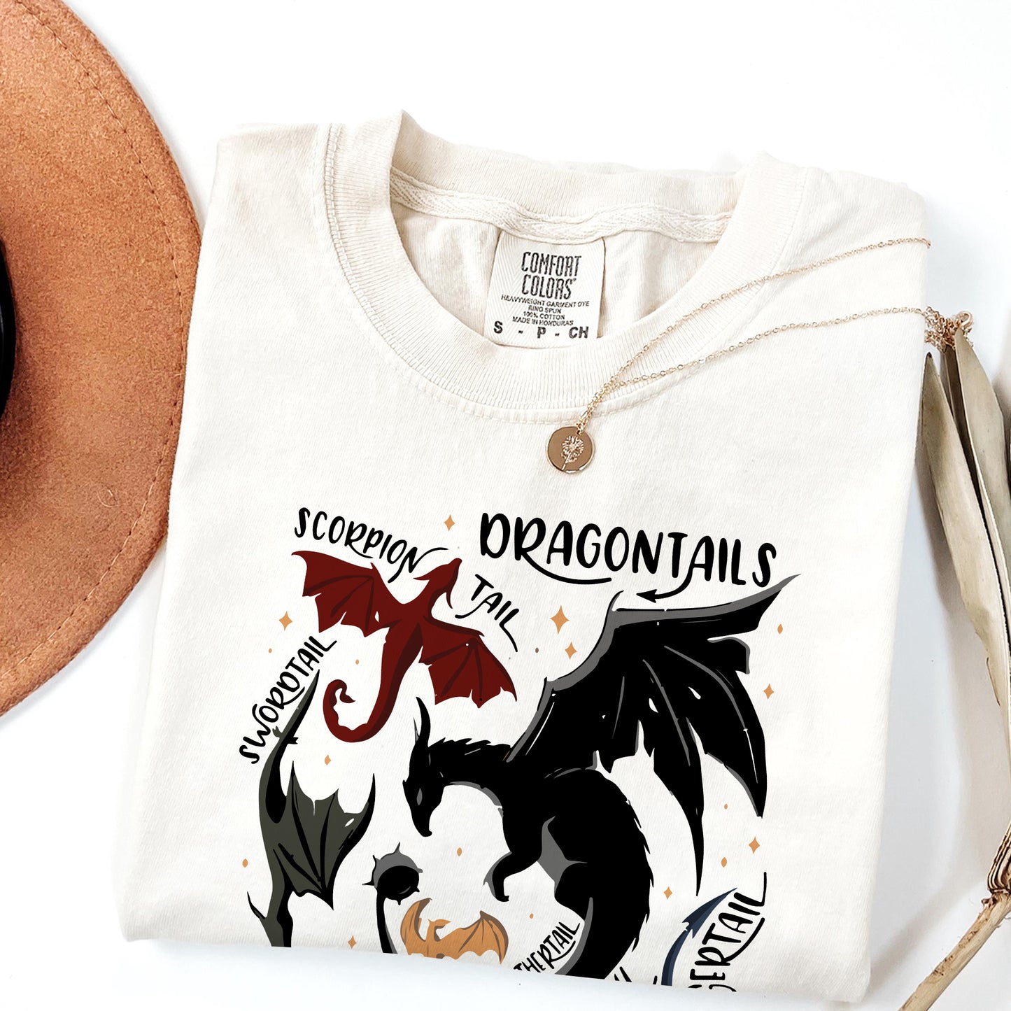 Dragontails T-Shirt | Fourth Wing Fantasy Dragon Tee