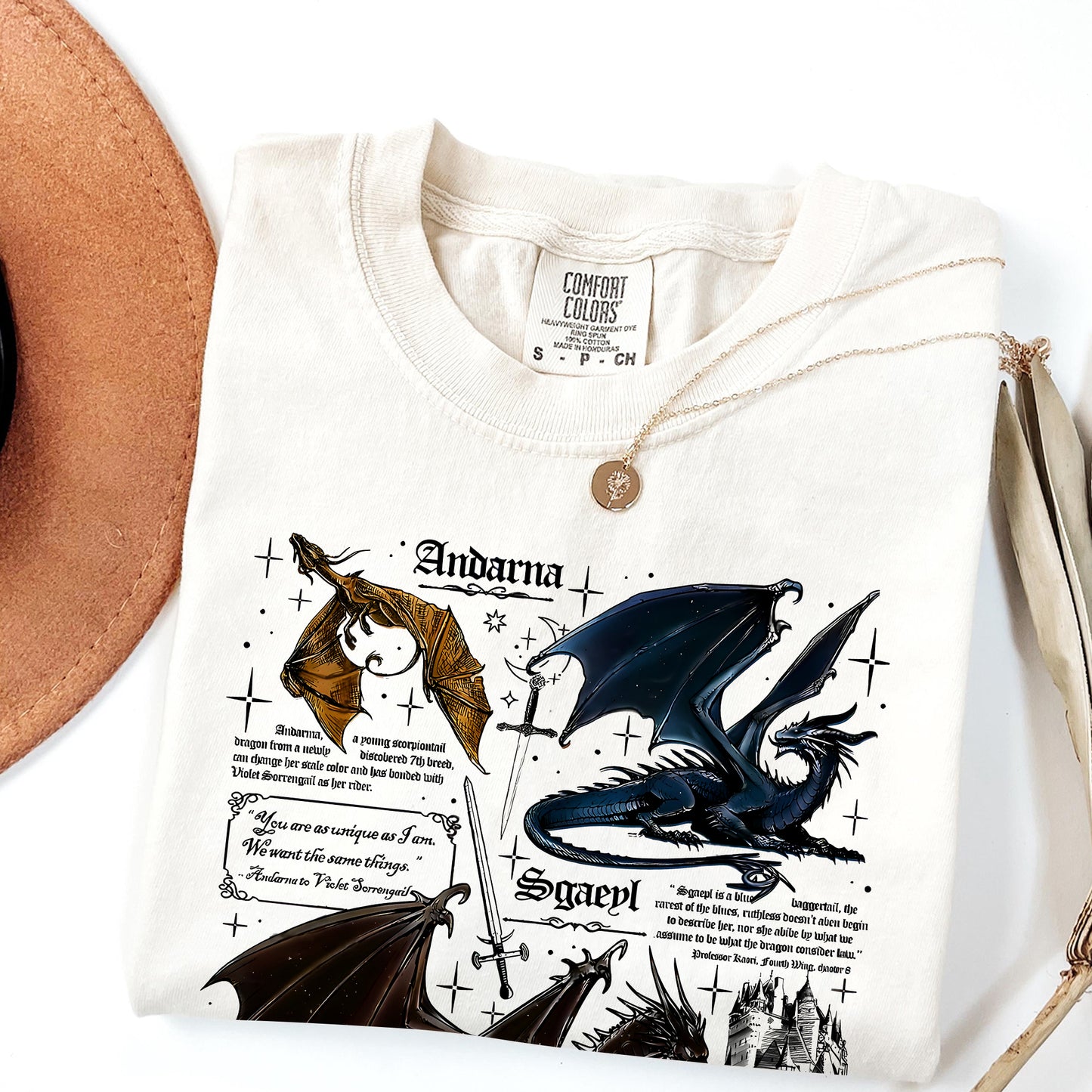 Empyrean Dragons T-Shirt | Fourth Wing Fantasy Tee