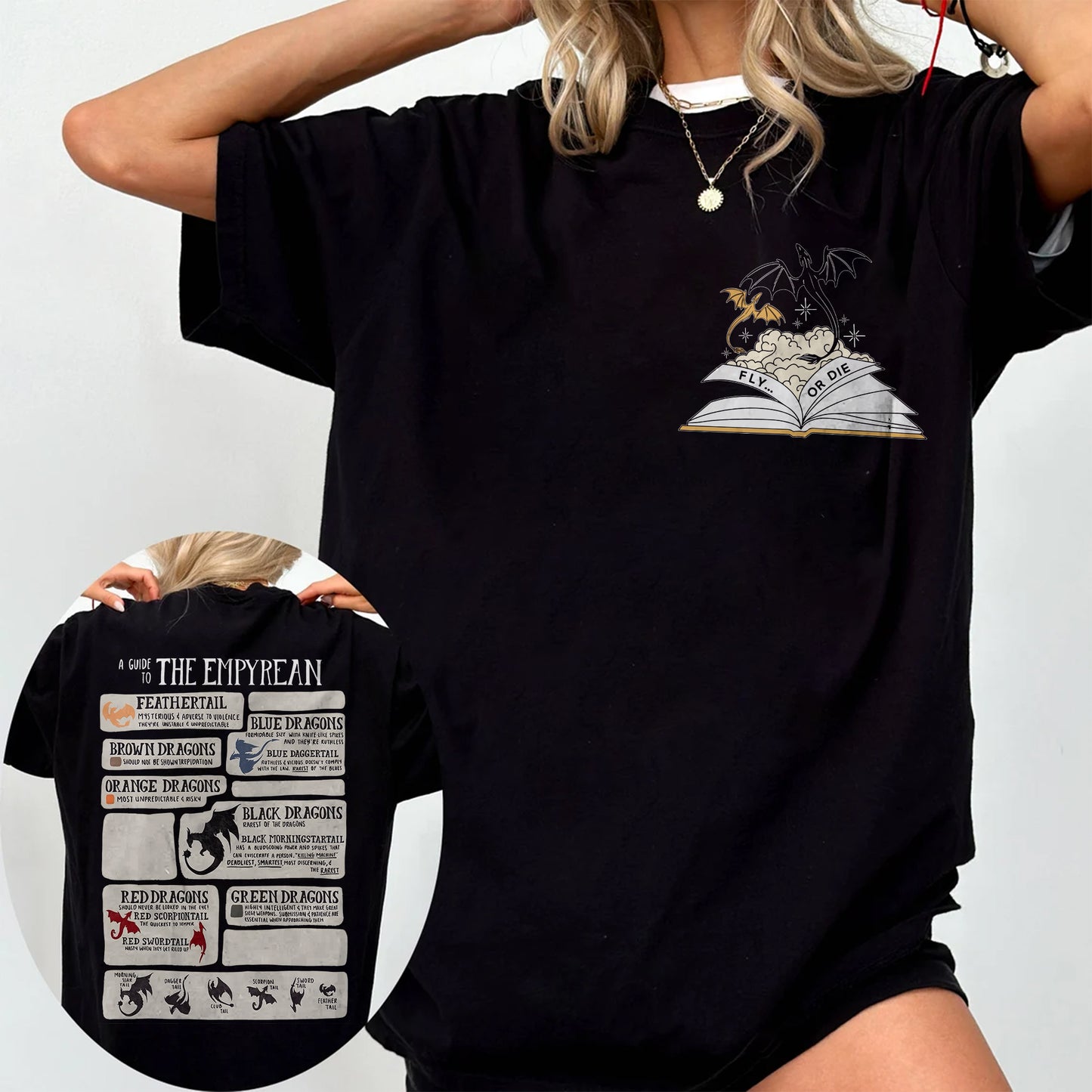 Empyrean Dragon Guide T-Shirt | Fourth Wing Fantasy Tee