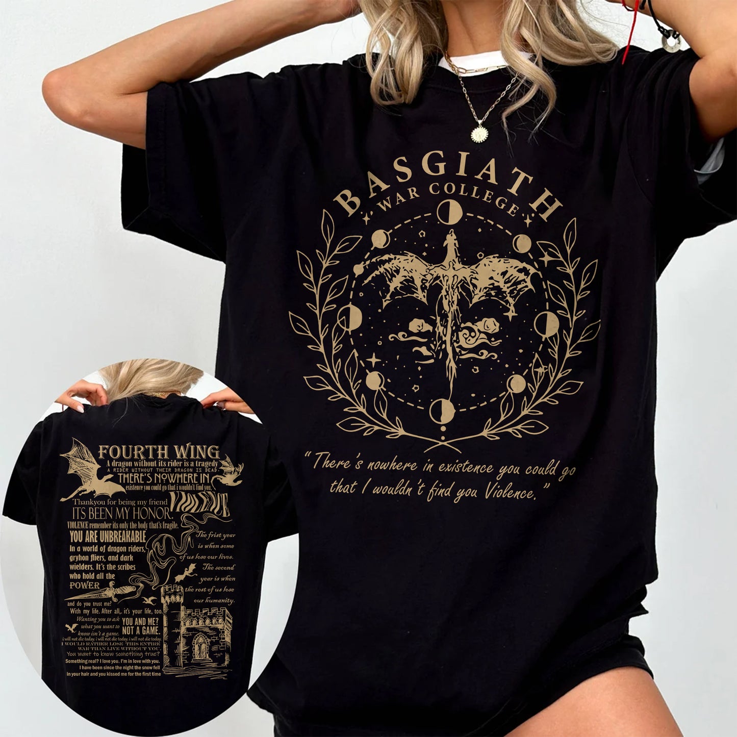 Basgiath War College T-Shirt | Fourth Wing Fantasy Tee