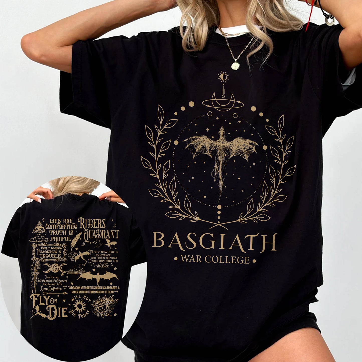 Basgiath War College T-Shirt | Fourth Wing Fantasy Tee
