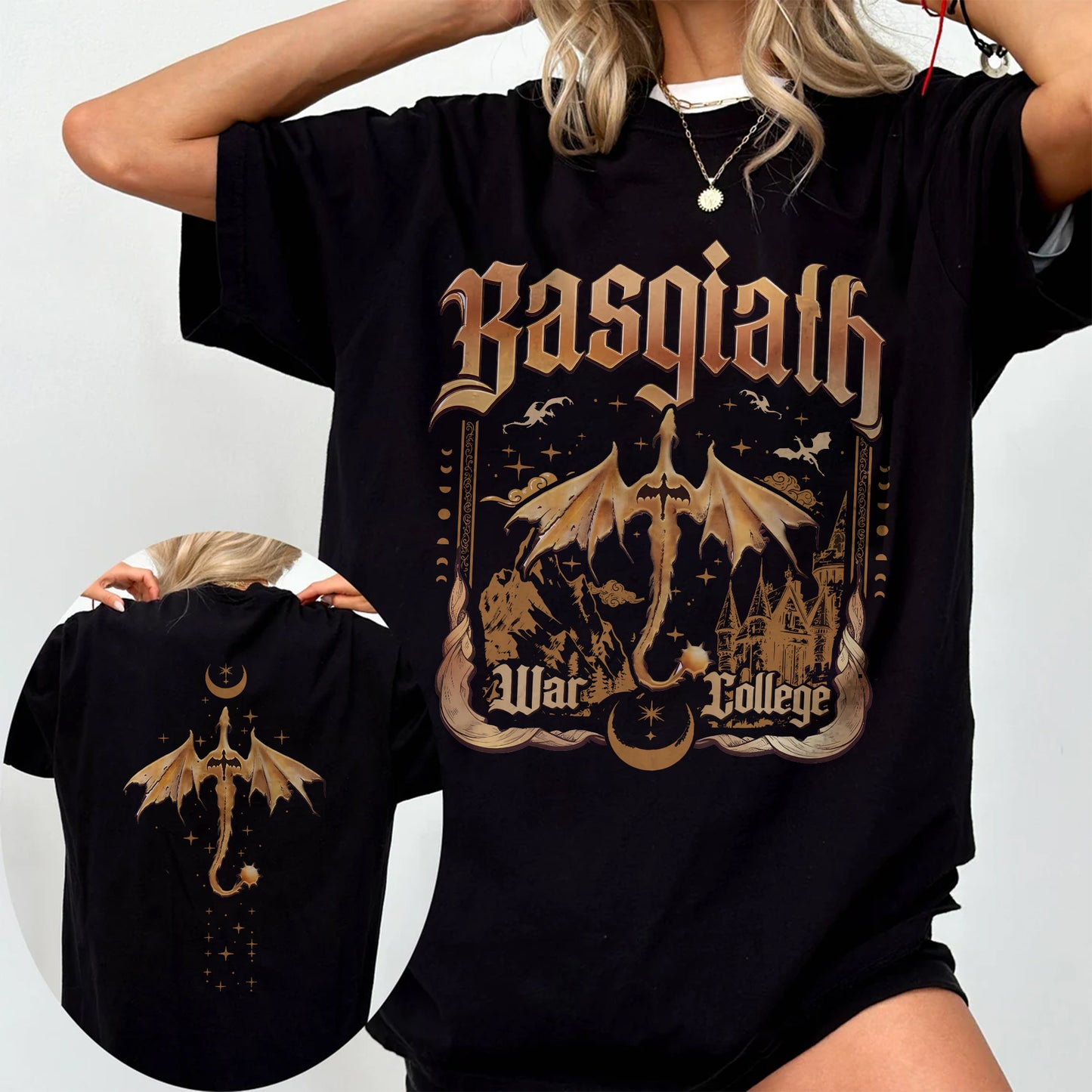Basgiath War College Comfort Colors T-Shirt – Golden Dragon Design