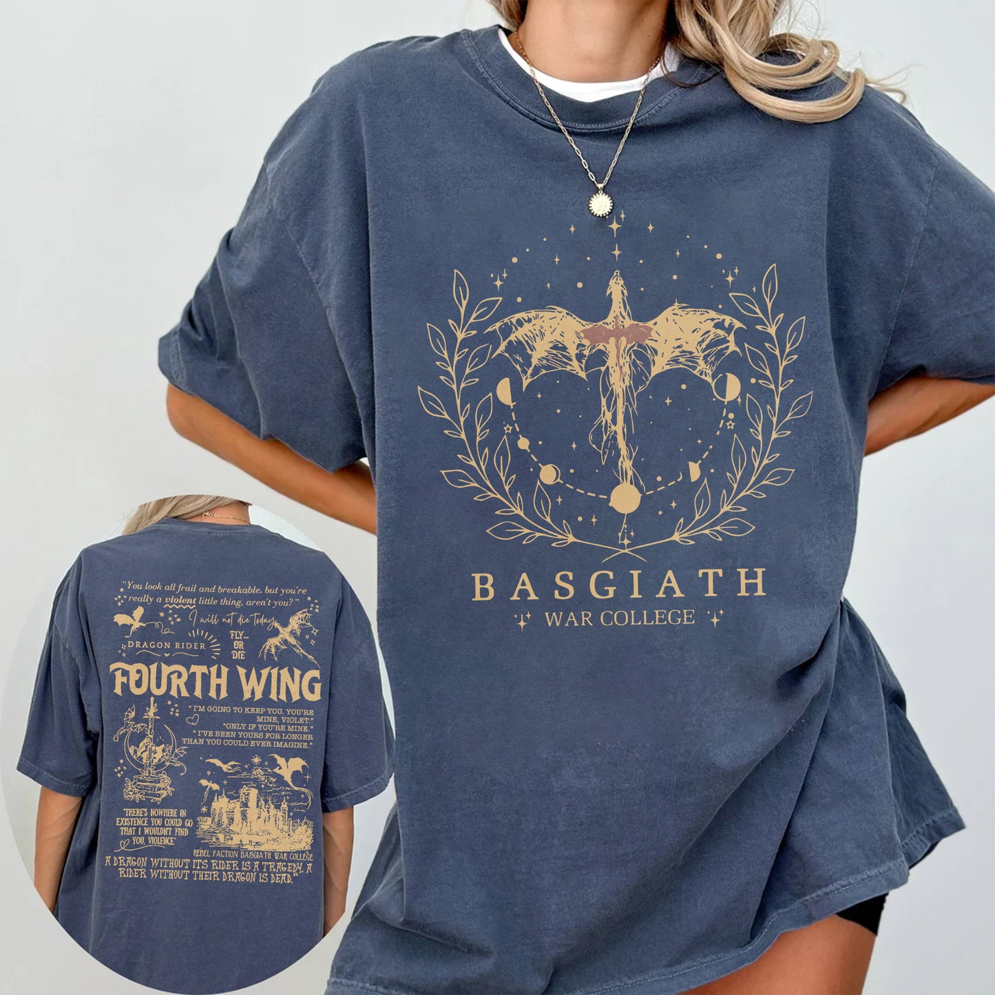 Basgiath War College T-Shirt | Fourth Wing Fantasy Tee