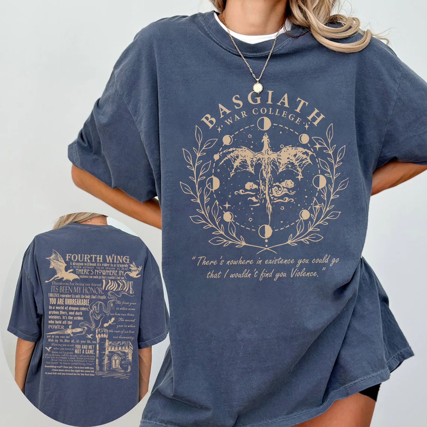 Basgiath War College T-Shirt | Fourth Wing Fantasy Tee