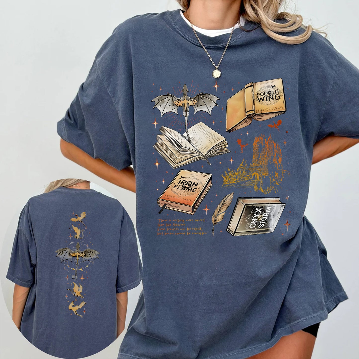 Fourth Wing Comfort Colors Graphic Tee – Bookish Dragon Fantasy