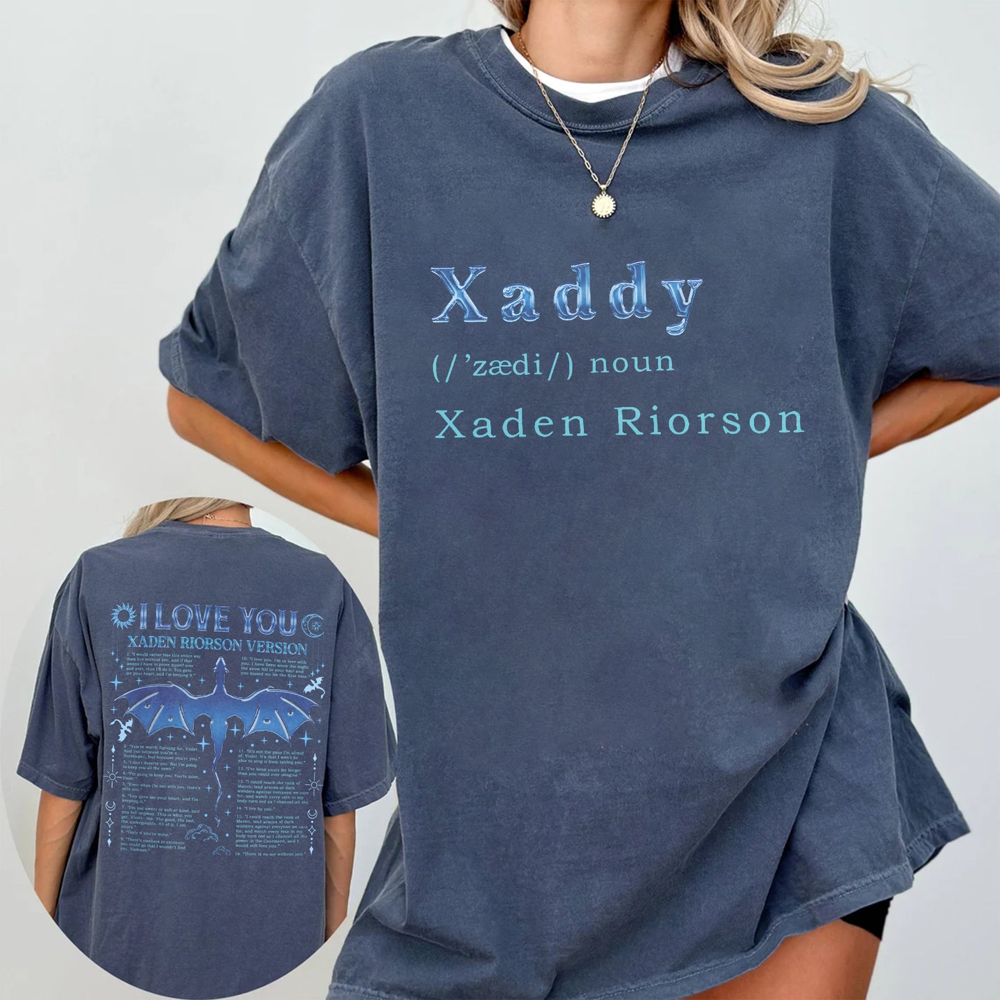 Xaden Riorson Comfort Colors T-Shirt – Xaddy & I Love You Design