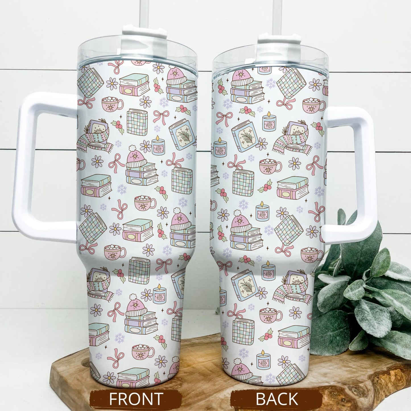 Cozy Bookish Tumbler – 20oz & 40oz Relaxed Reader Cup