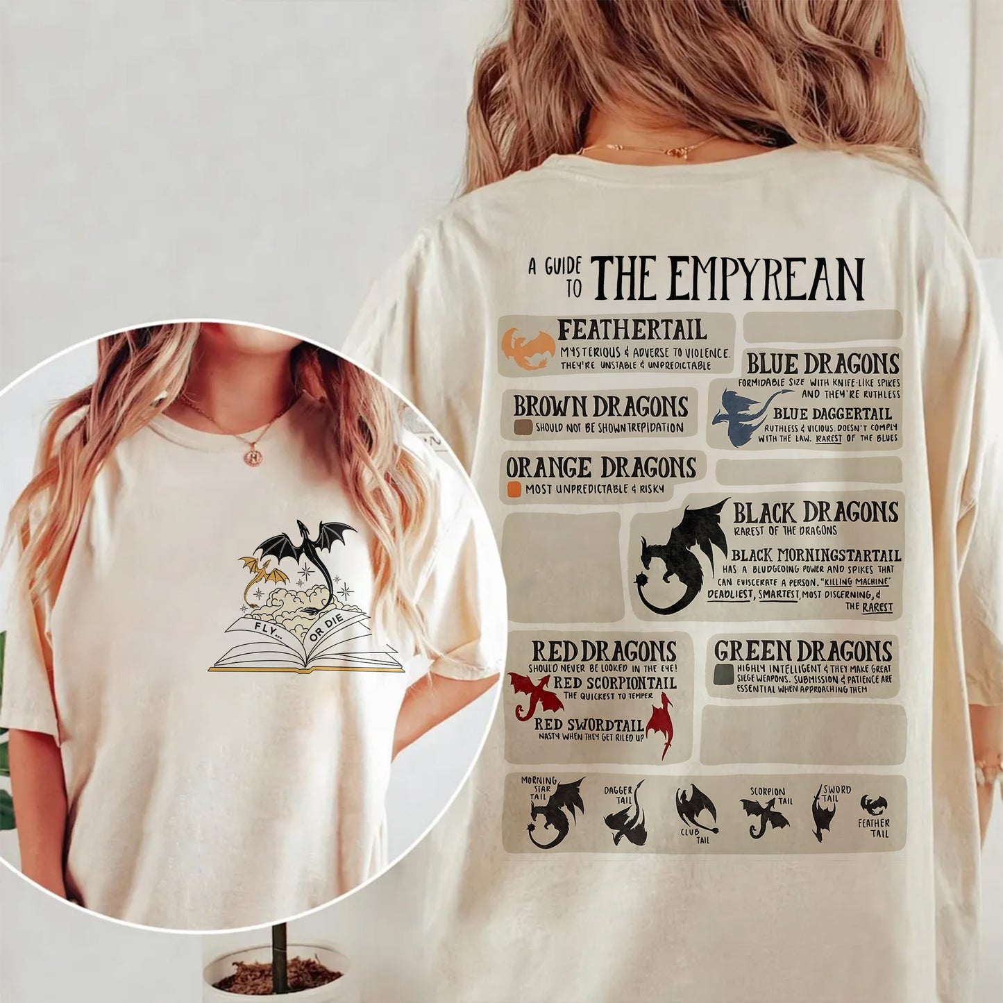 Empyrean Dragon Guide T-Shirt | Fourth Wing Fantasy Tee