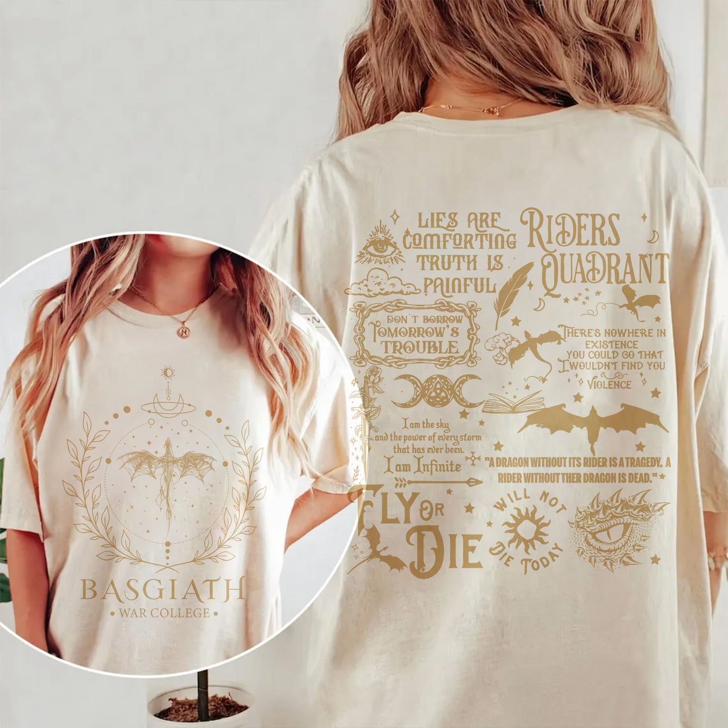 Basgiath War College T-Shirt | Fourth Wing Fantasy Tee
