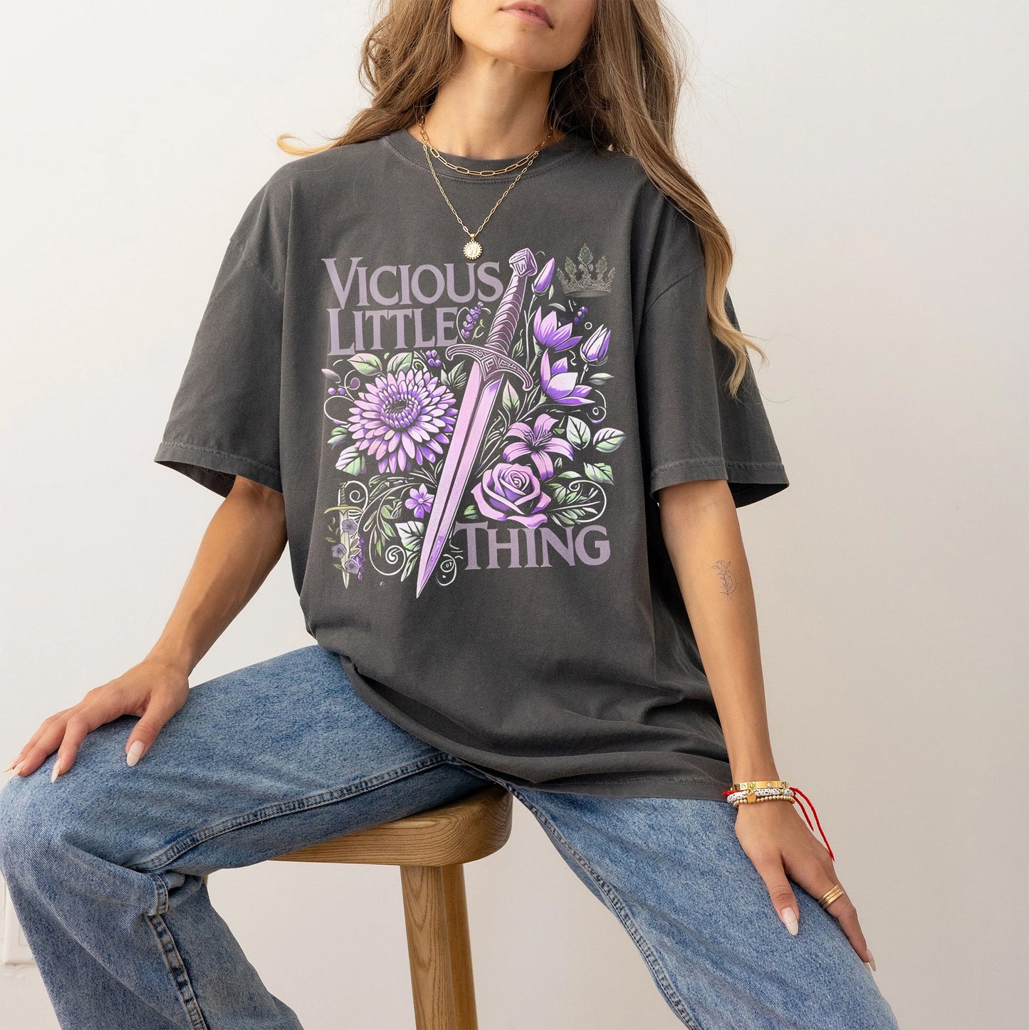 Vicious but Pretty Tee – Dark Fantasy Comfort Shirt