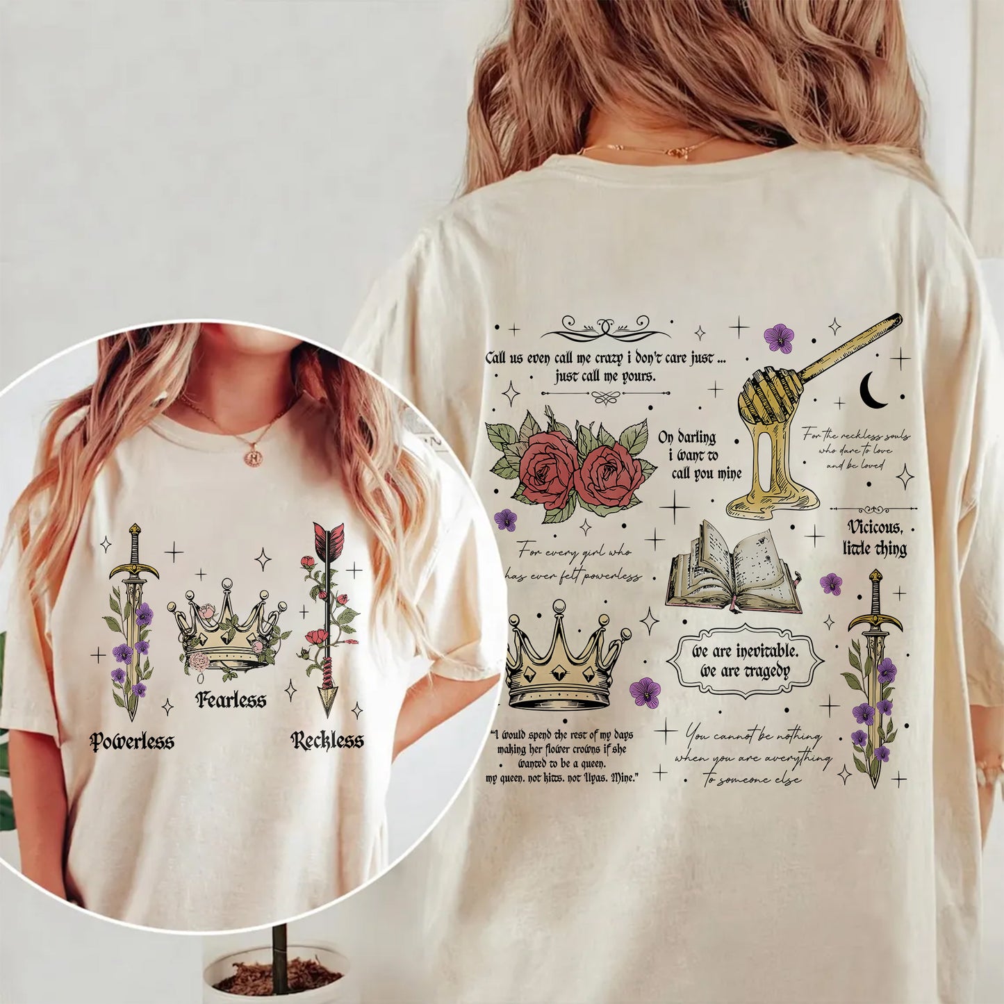 Fearless Trope Comfort Colors Tee – Powerless. Fearless. Reckless.