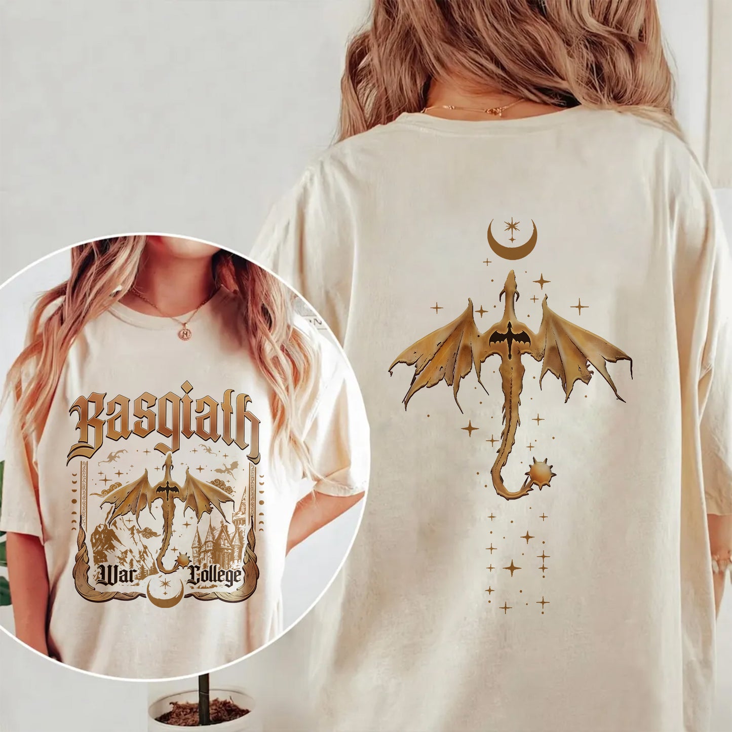 Basgiath War College Comfort Colors T-Shirt – Golden Dragon Design