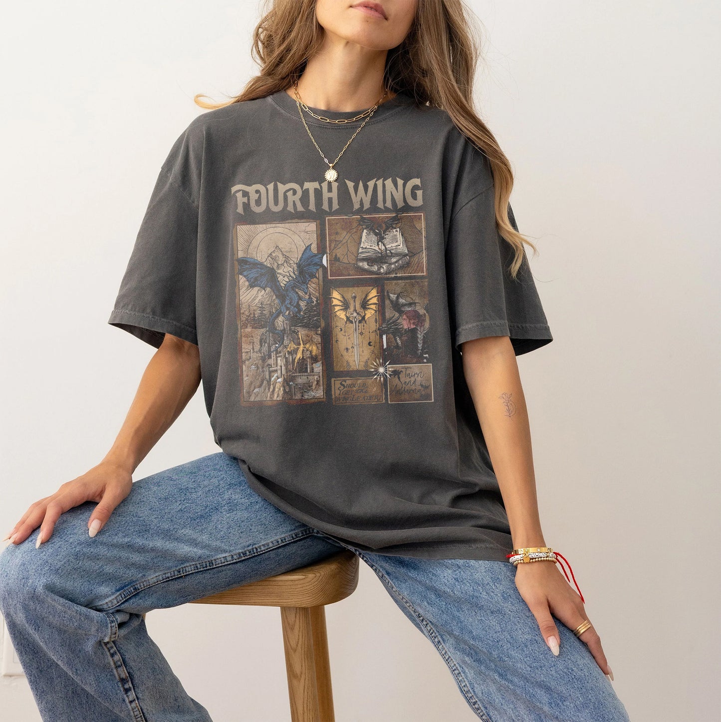 Fourth Wing Comic Panel T-Shirt